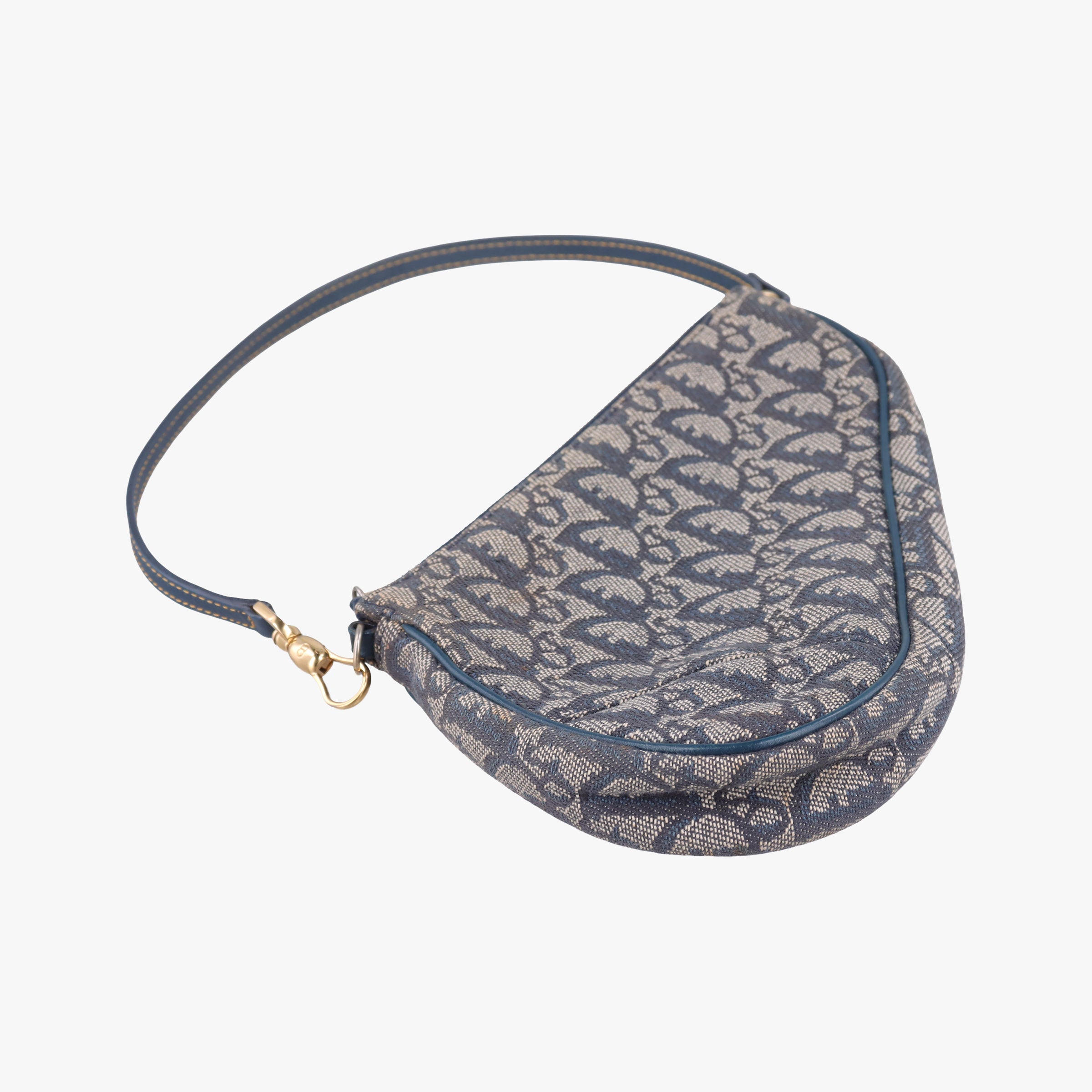 Secondhand Christian Dior Saddle Navy Jacquard  handbag | stylenewstar