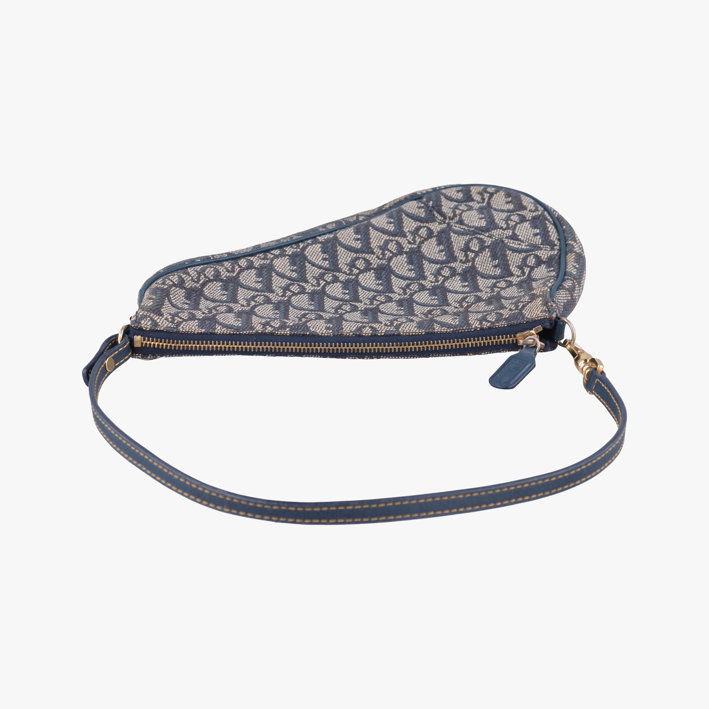 Secondhand Christian Dior Saddle Navy Jacquard  handbag | stylenewstar