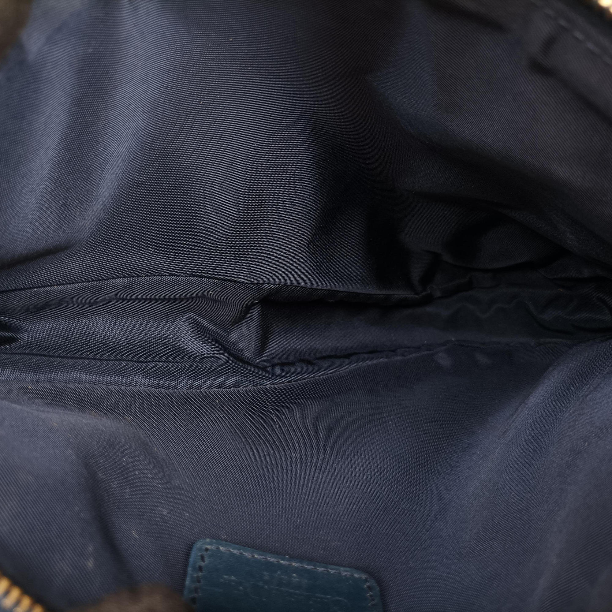 Secondhand Christian Dior Saddle Navy Jacquard  handbag | stylenewstar