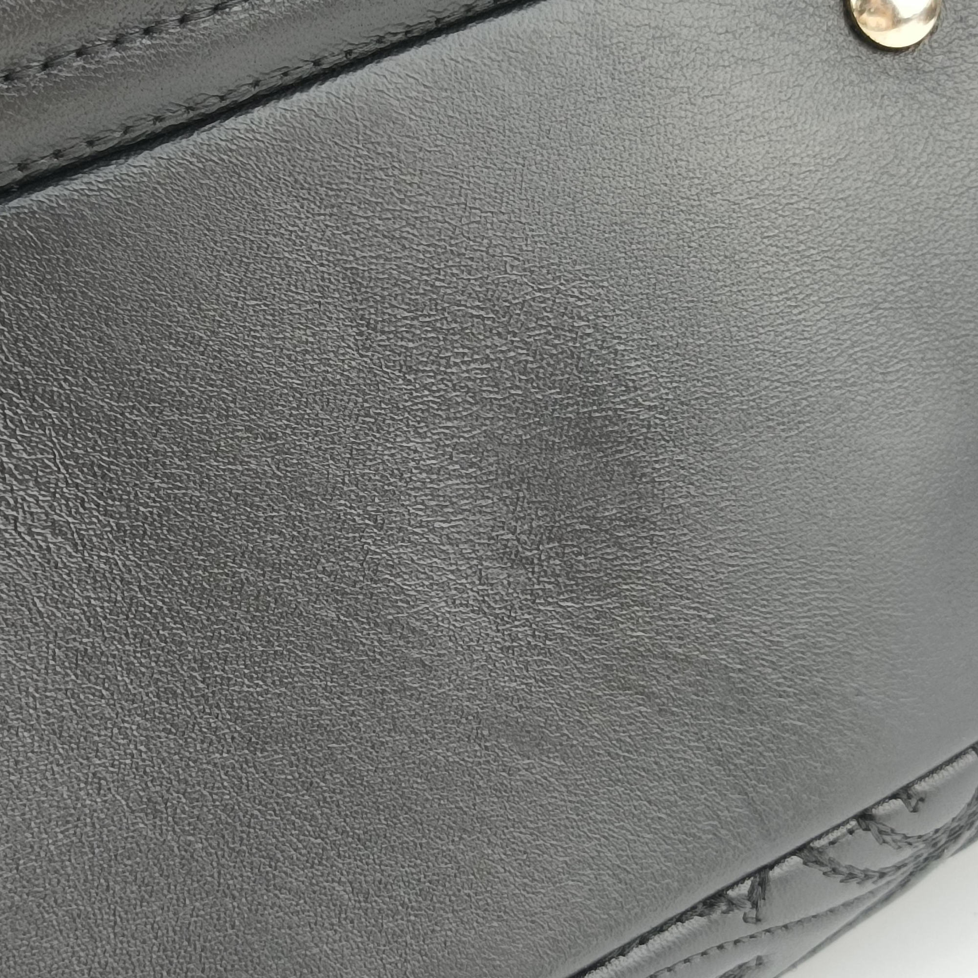 Pre-owned VERSACE Medusa Demetra Vanitas Satchel Black Leather  shoulderbag | stylenewstar