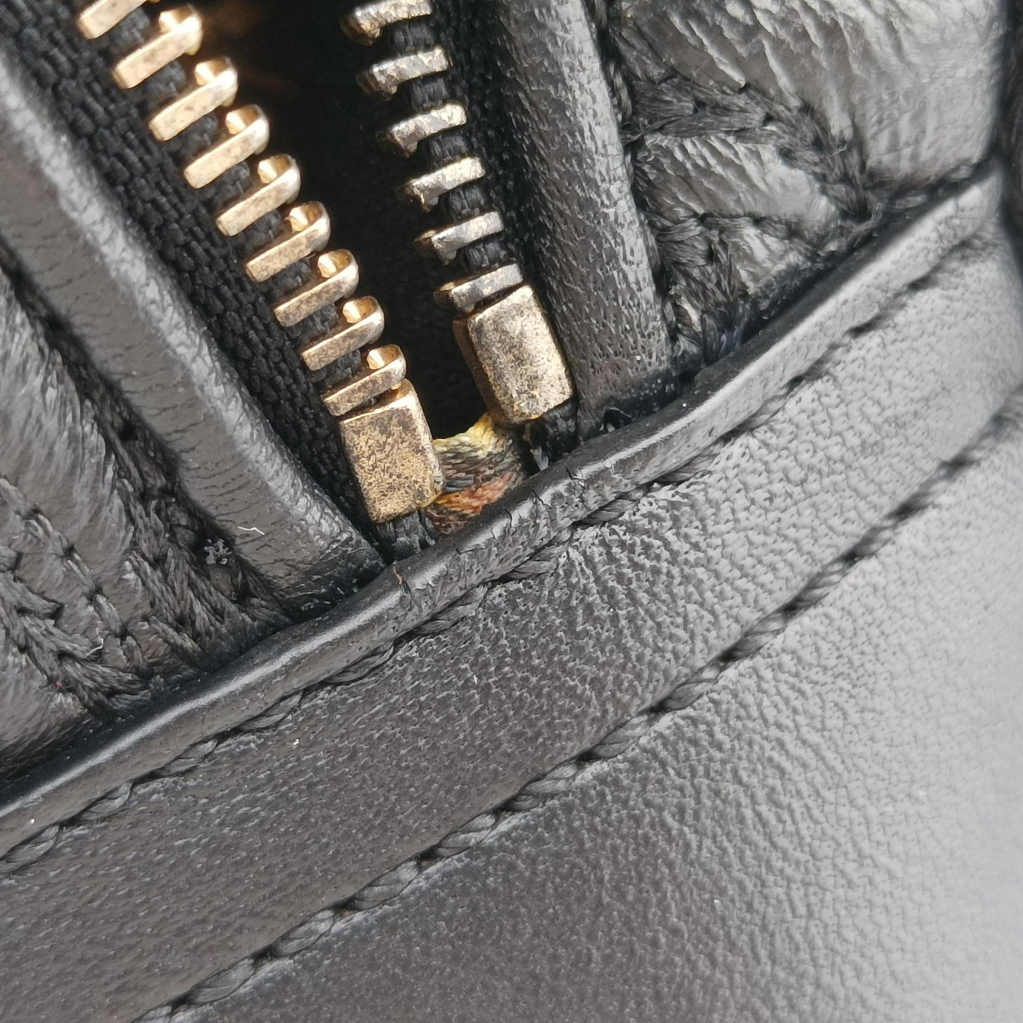 Pre-owned VERSACE Medusa Demetra Vanitas Satchel Black Leather  shoulderbag | stylenewstar