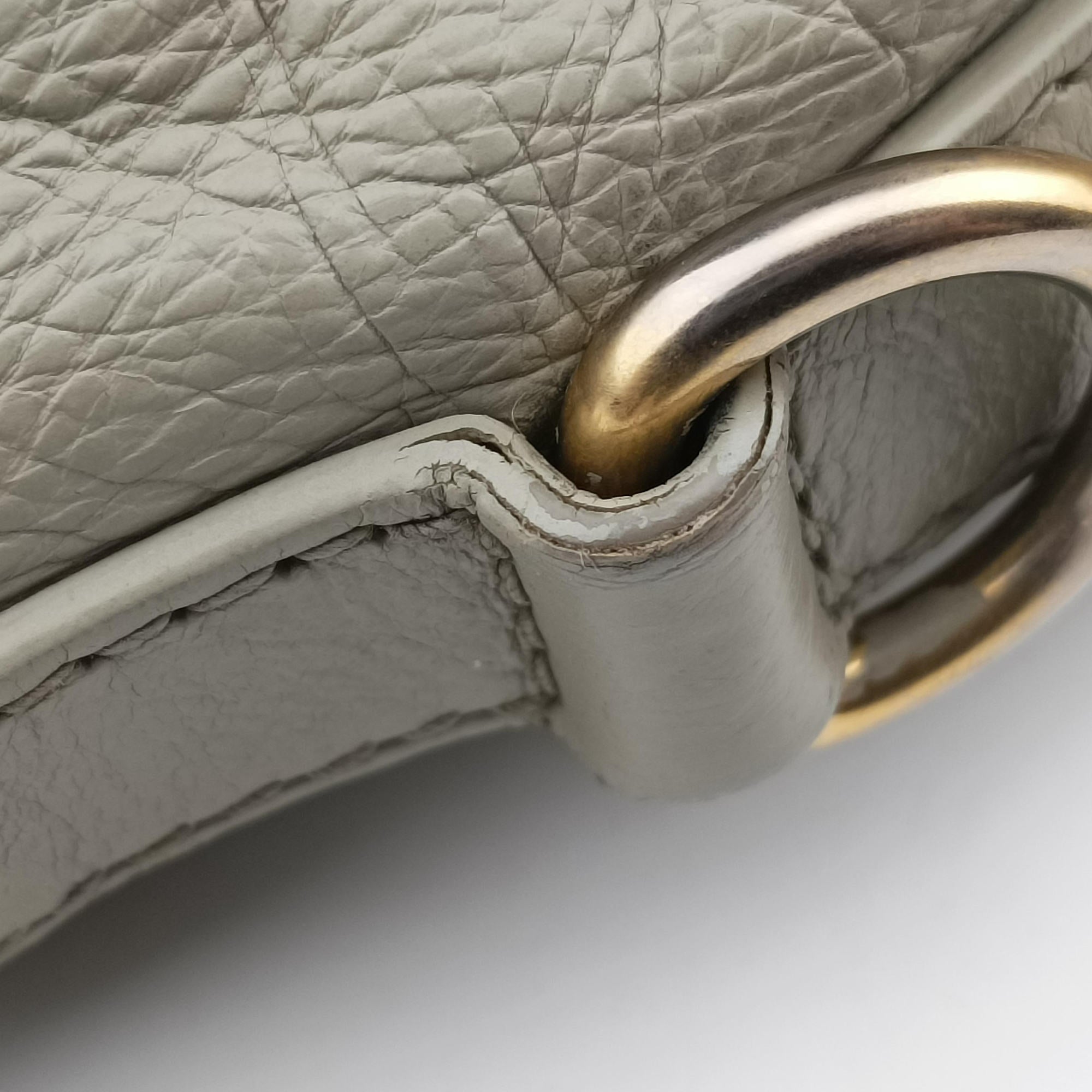 Pre-owned Prada Soft Top Gray Leather  handbag | stylenewstar
