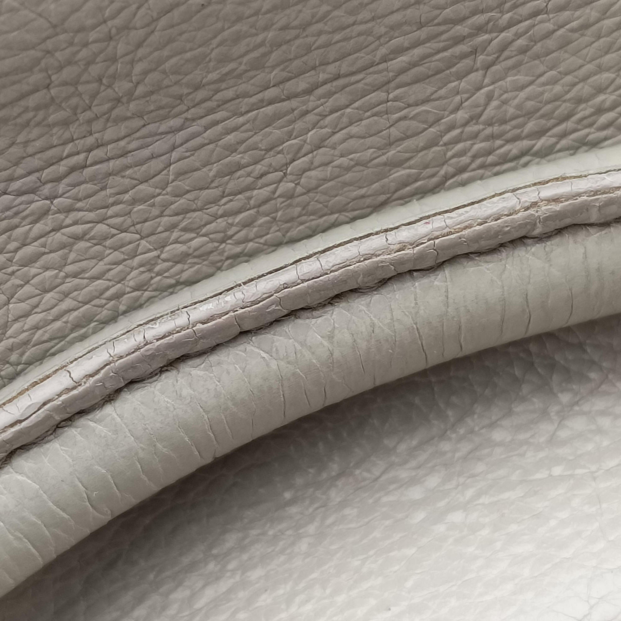 Pre-owned Prada Soft Top Gray Leather  handbag | stylenewstar