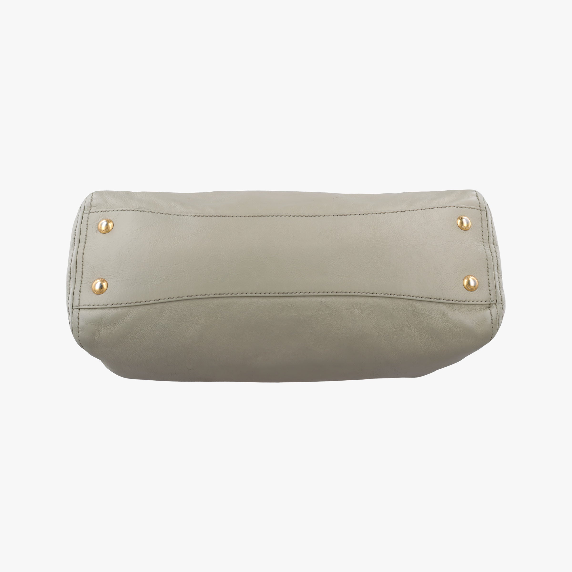 Pre-owned Prada Soft Top Gray Leather  handbag | stylenewstar