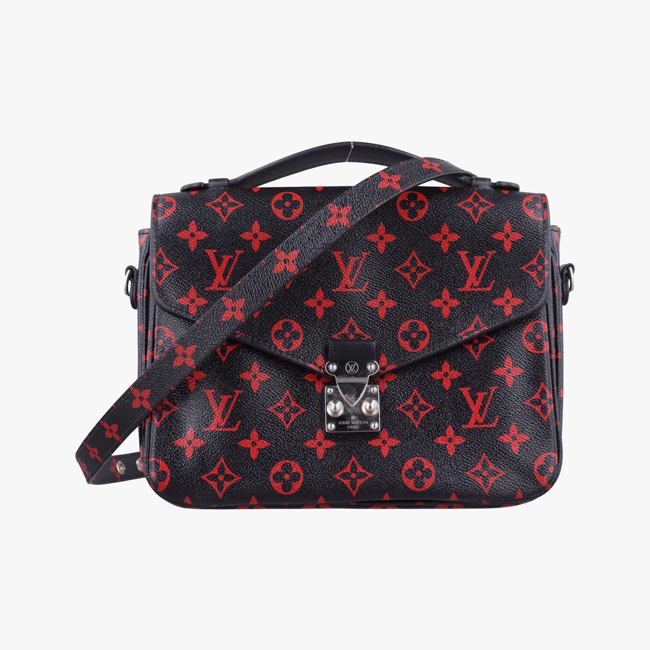 Vintage Louis Vuitton Pochette Metis MM Noir×ROUGE Monogram Infrarouge M41462 shoulderbag | stylenewstar