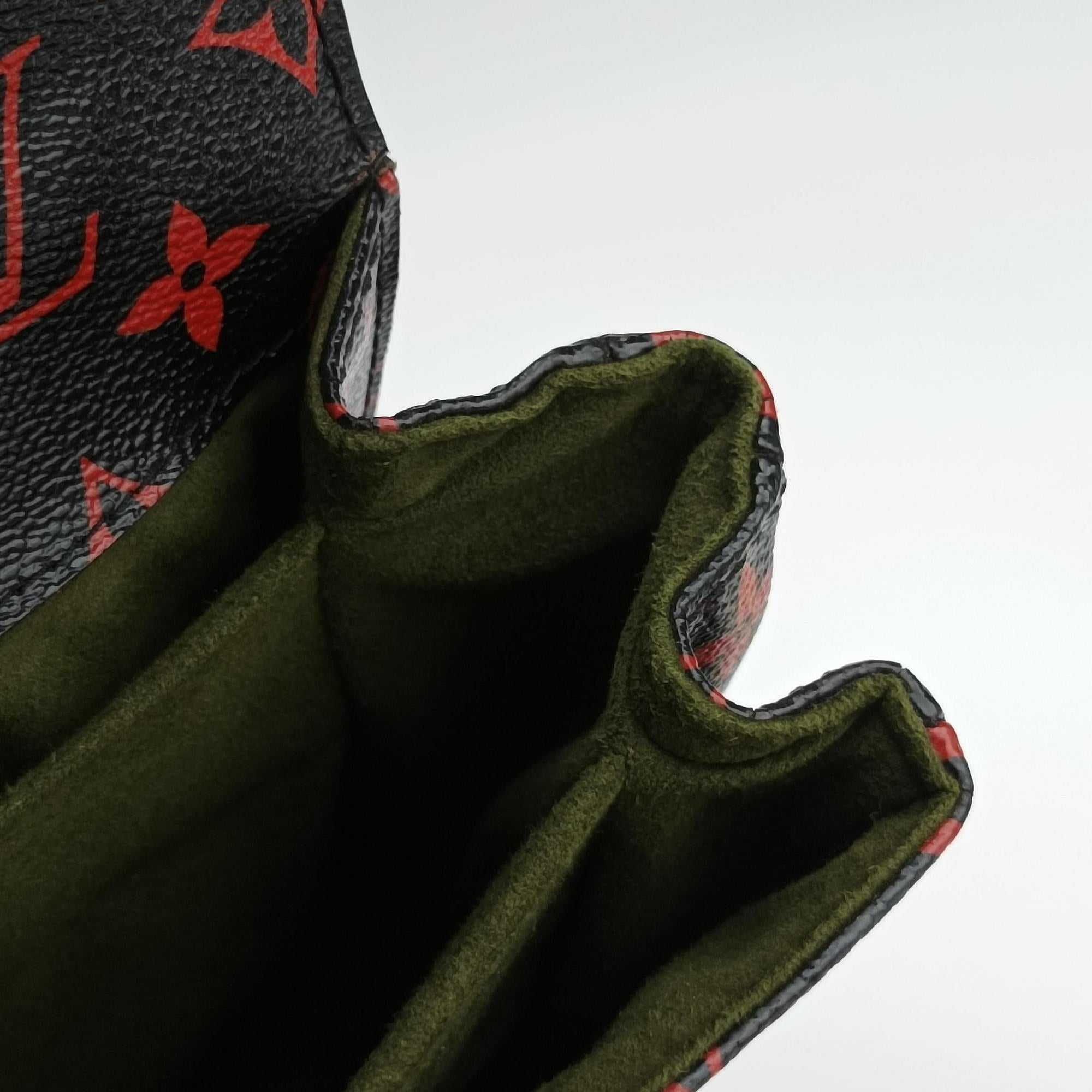Vintage Louis Vuitton Pochette Metis MM Noir×ROUGE Monogram Infrarouge M41462 shoulderbag | stylenewstar