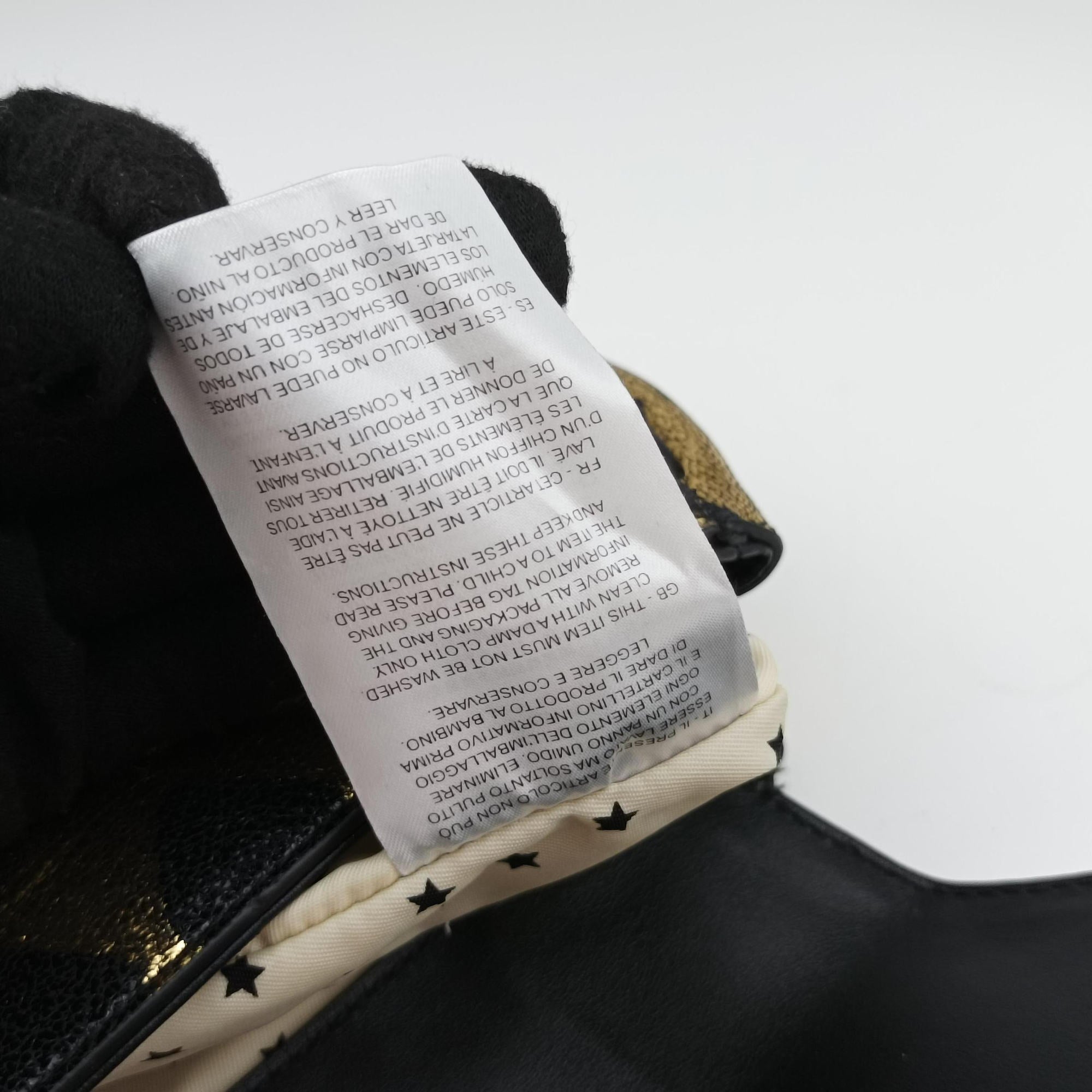 Vintage Gucci Metallic Crackle Golden×black Leather 605112 bum bag/waist bag | stylenewstar