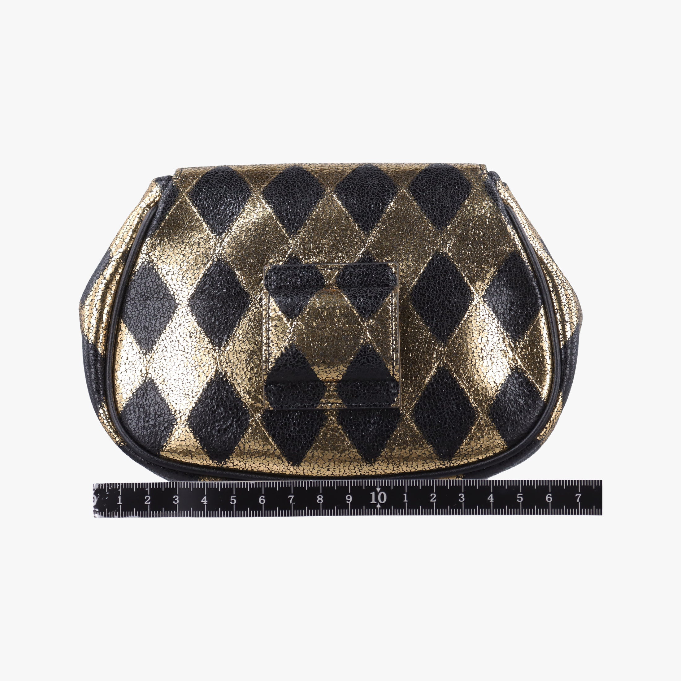 Vintage Gucci Metallic Crackle Golden×black Leather 605112 bum bag/waist bag | stylenewstar