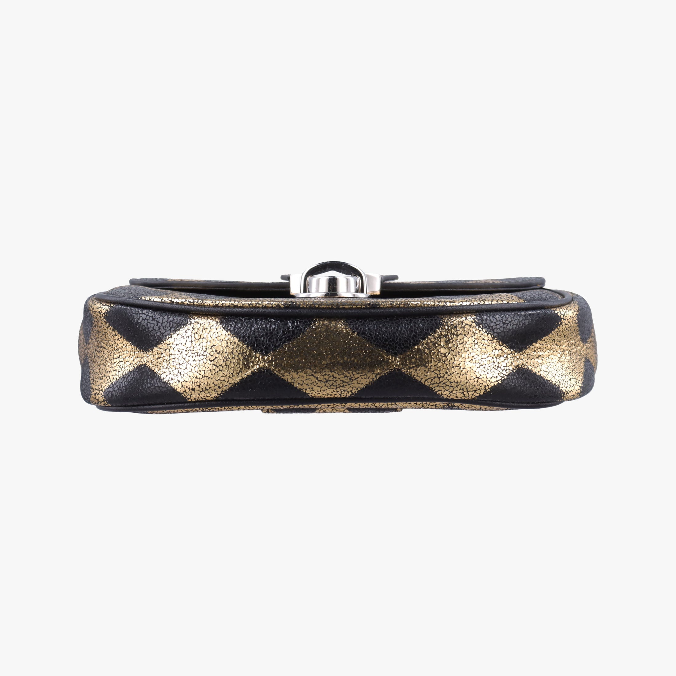 Vintage Gucci Metallic Crackle Golden×black Leather 605112 bum bag/waist bag | stylenewstar