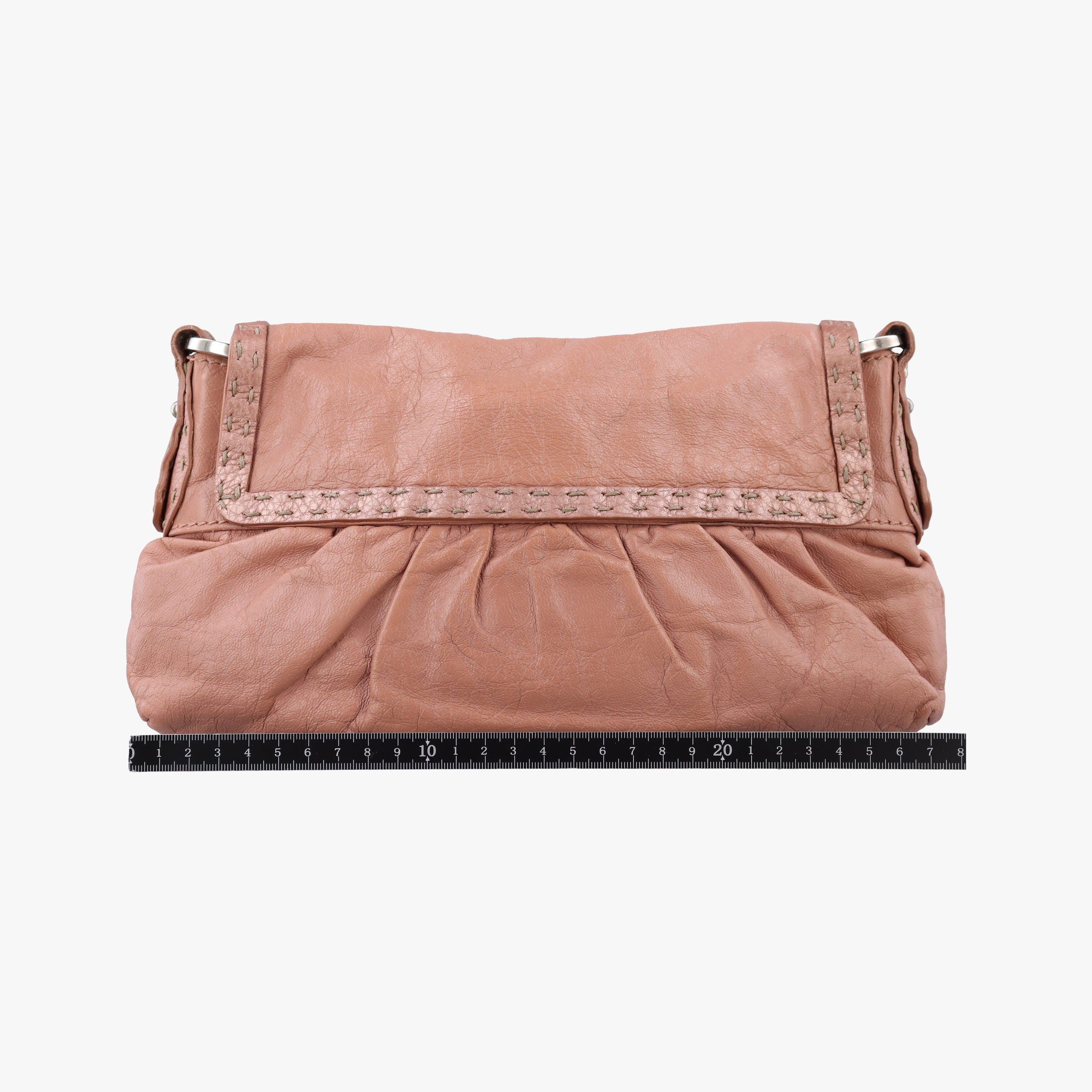 Vintage Fendi selleria flap Pink Leather 8BR356 shoulderbag | stylenewstar