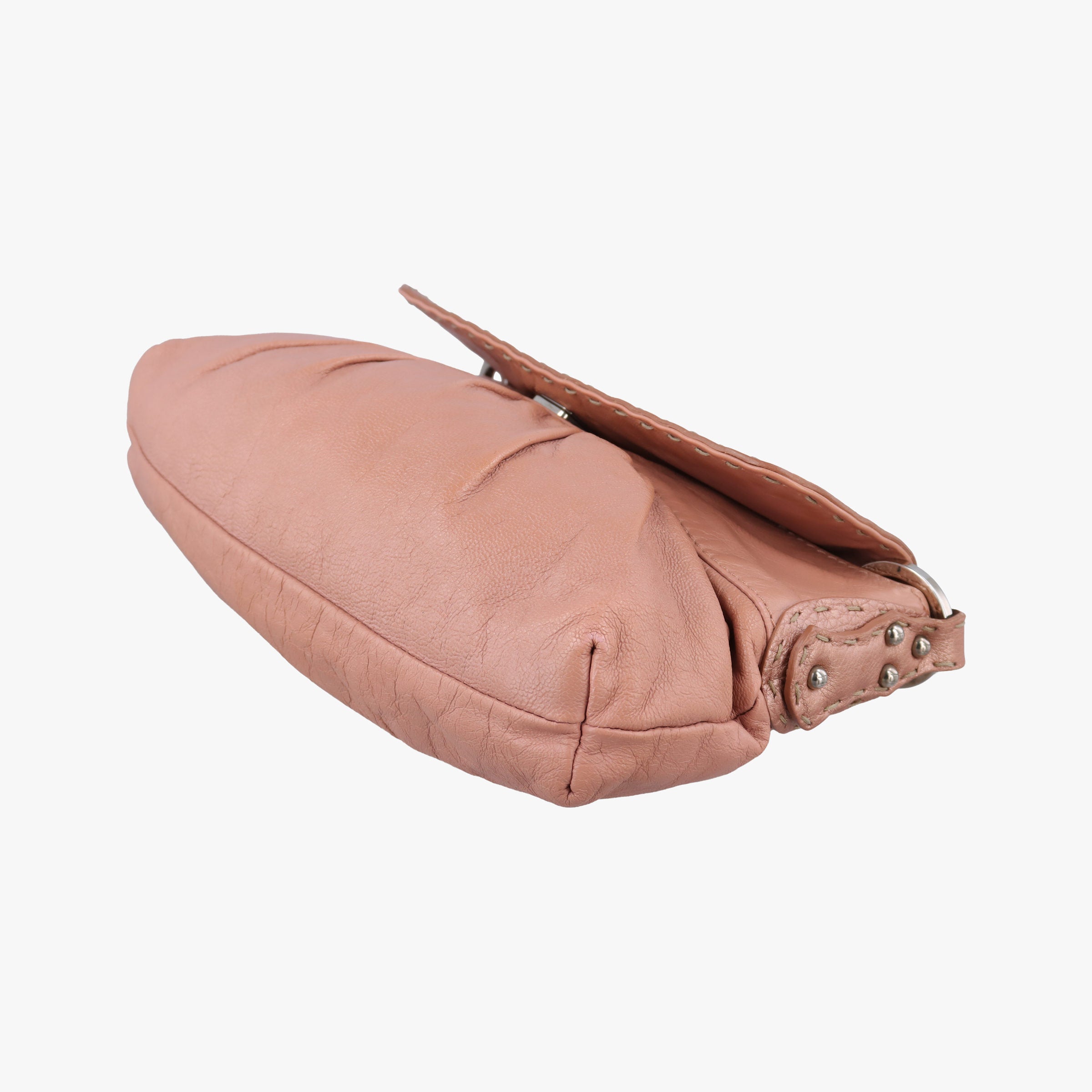 Vintage Fendi selleria flap Pink Leather 8BR356 shoulderbag | stylenewstar