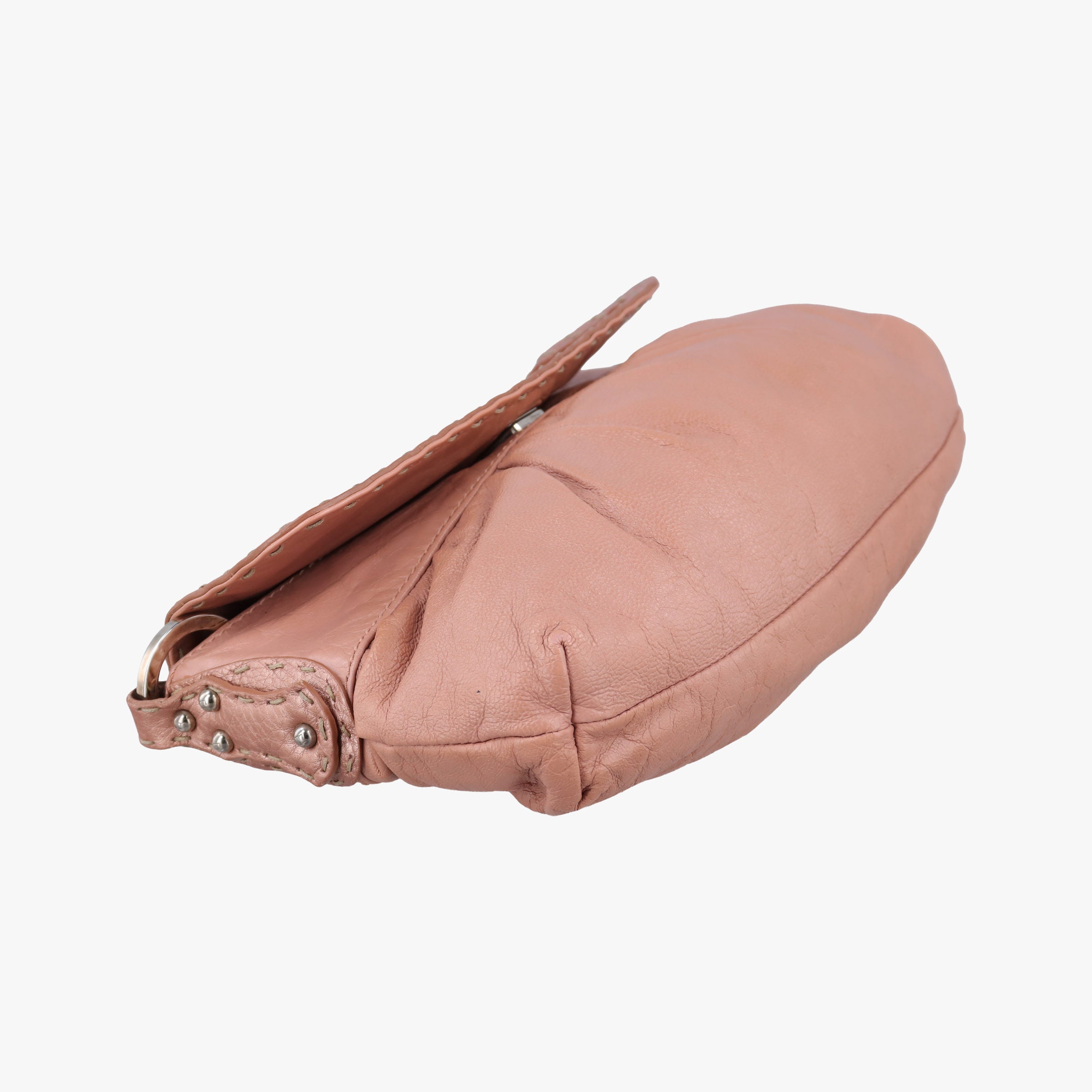 Vintage Fendi selleria flap Pink Leather 8BR356 shoulderbag | stylenewstar