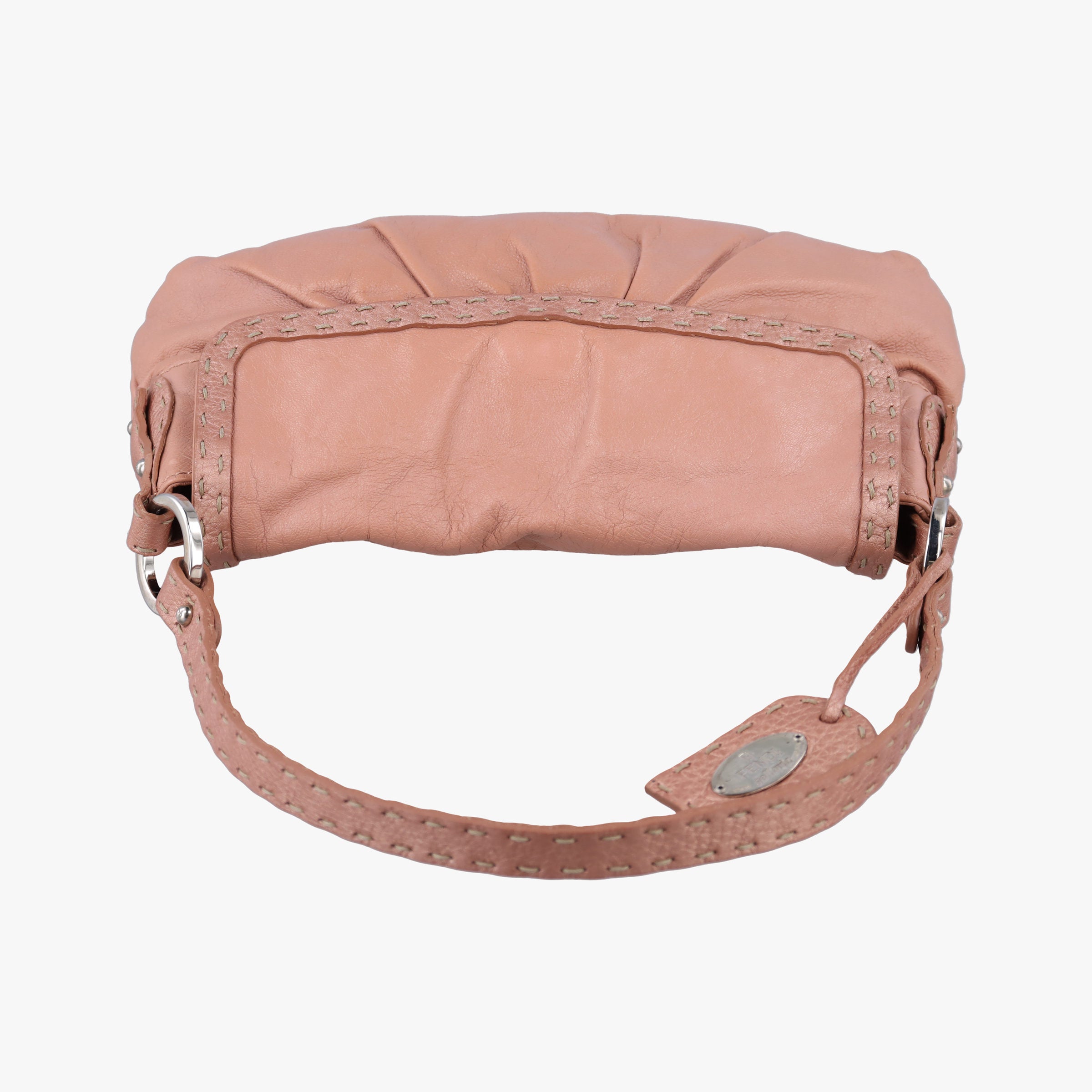 Vintage Fendi selleria flap Pink Leather 8BR356 shoulderbag | stylenewstar