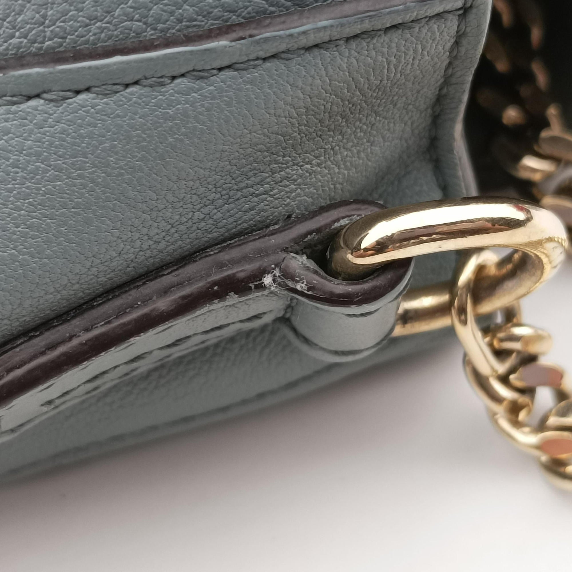Pre-owned Chloe FAYE DAY Blue Leather  shoulderbag | stylenewstar
