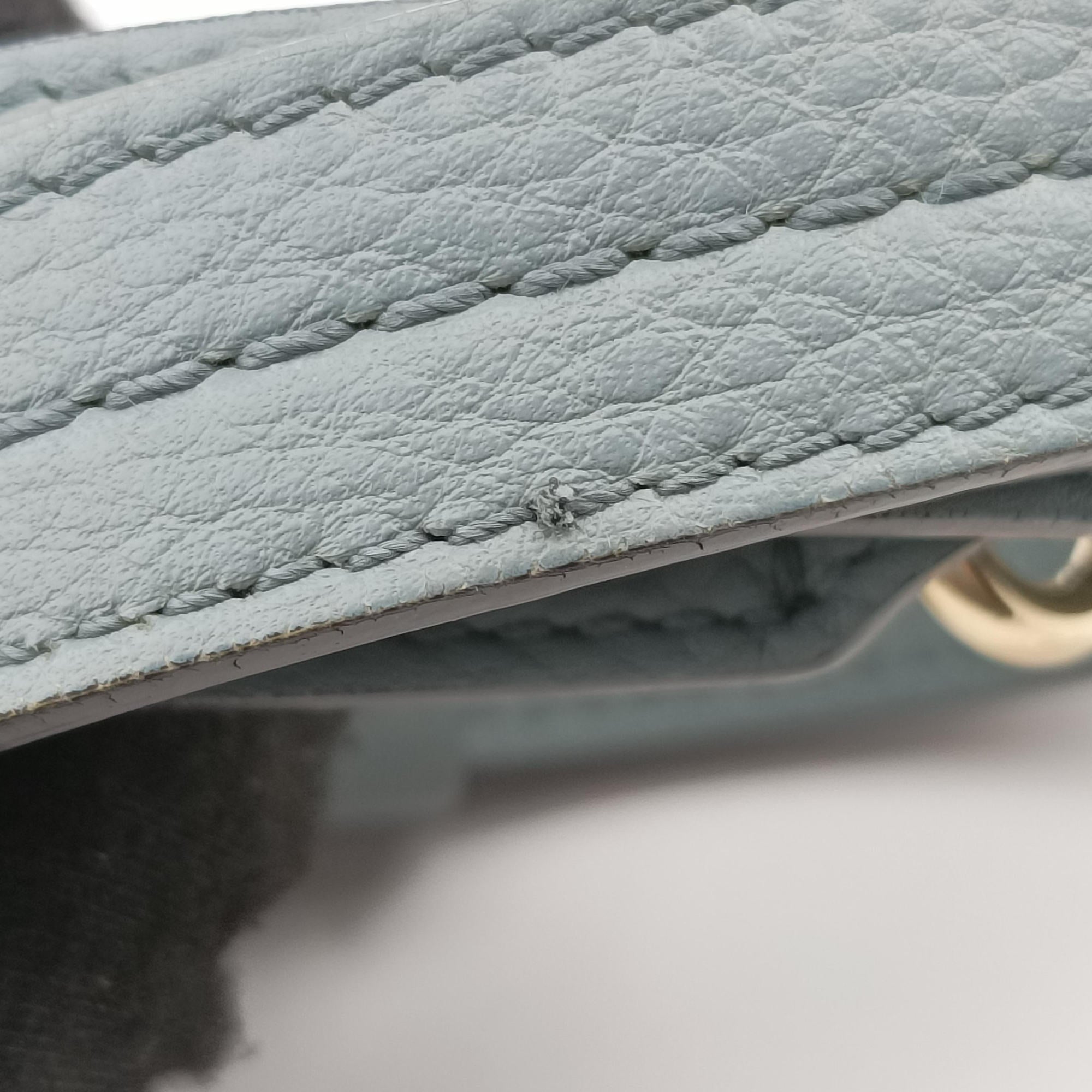 Pre-owned Chloe FAYE DAY Blue Leather  shoulderbag | stylenewstar