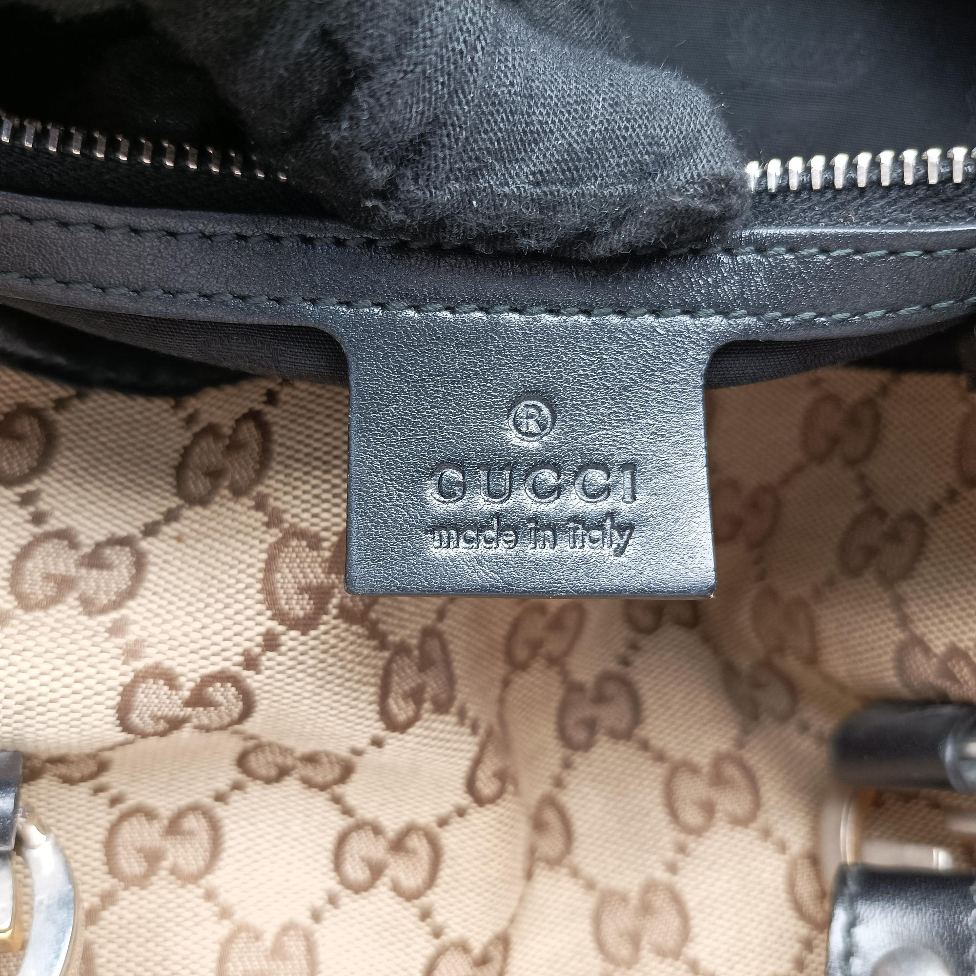 Secondhand Gucci GG Canvas GG Twins Beige × Black Canvas×Leather 232957 handbag | stylenewstar
