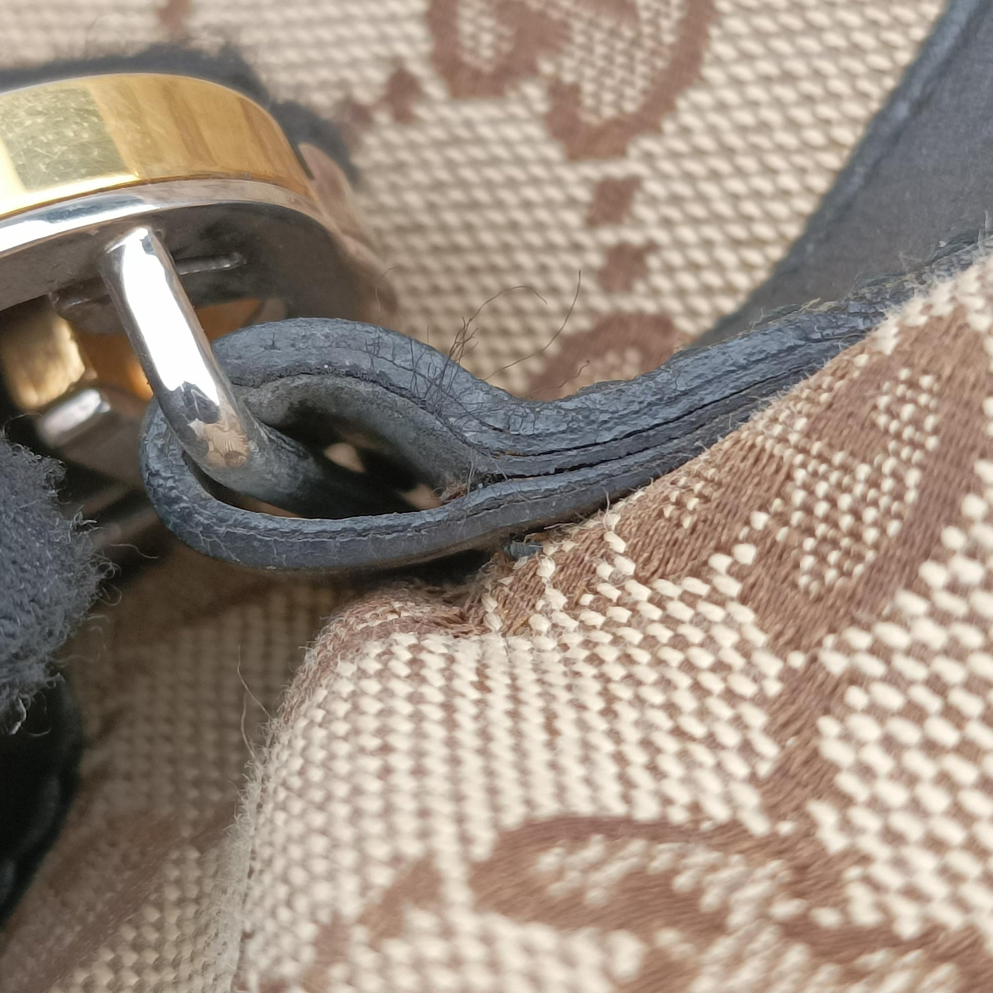 Secondhand Gucci GG Canvas GG Twins Beige × Black Canvas×Leather 232957 handbag | stylenewstar
