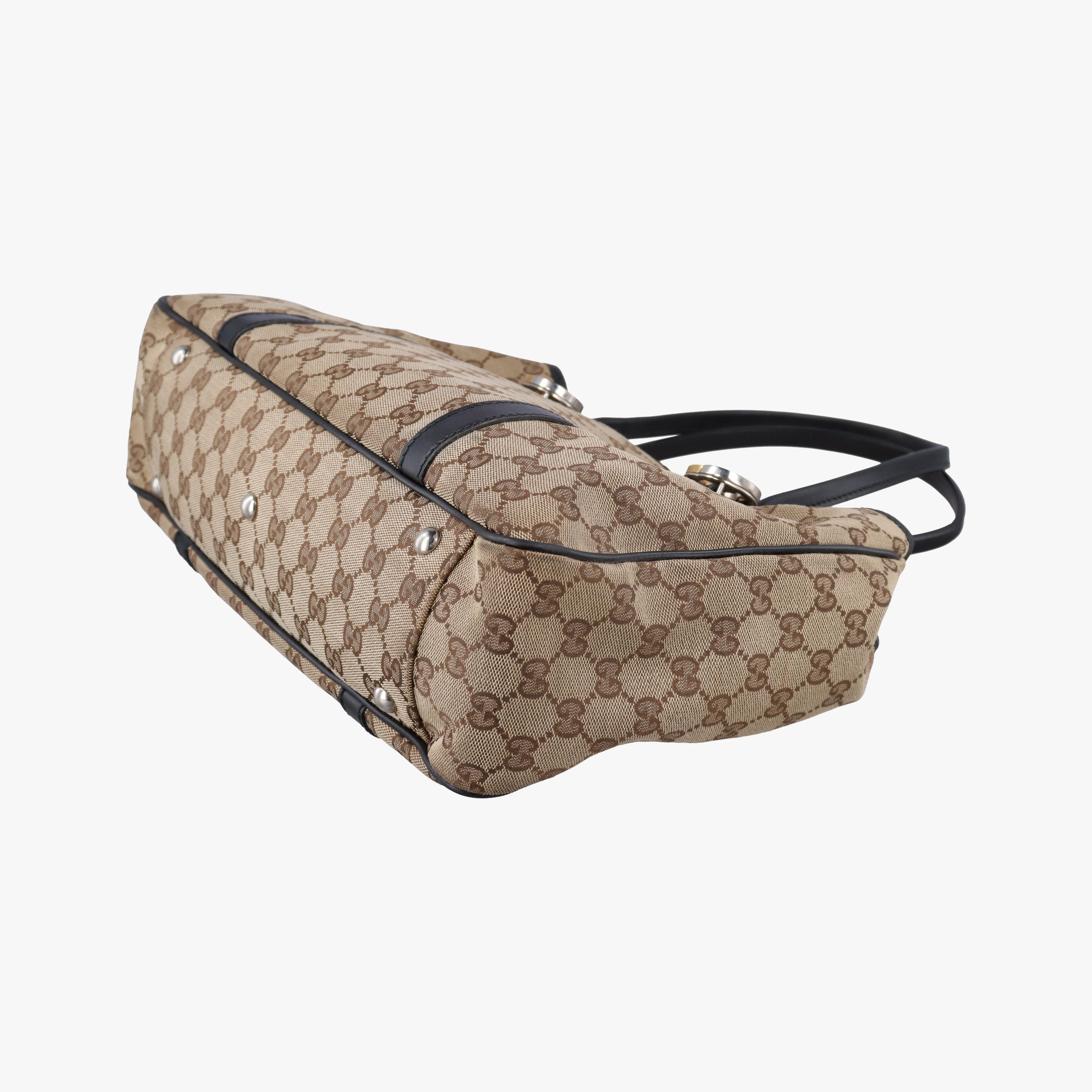 Secondhand Gucci GG Canvas GG Twins Beige × Black Canvas×Leather 232957 handbag | stylenewstar