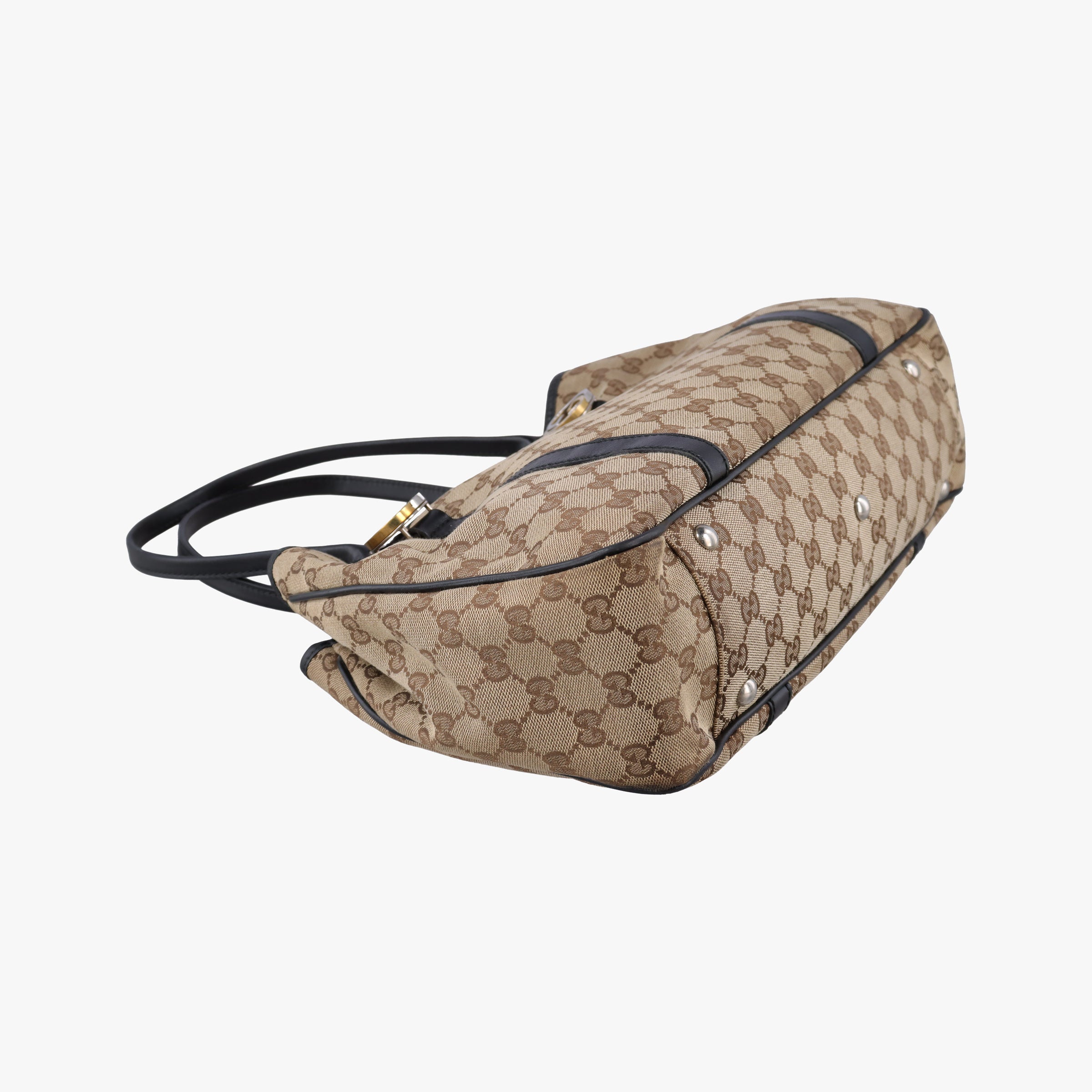 Secondhand Gucci GG Canvas GG Twins Beige × Black Canvas×Leather 232957 handbag | stylenewstar