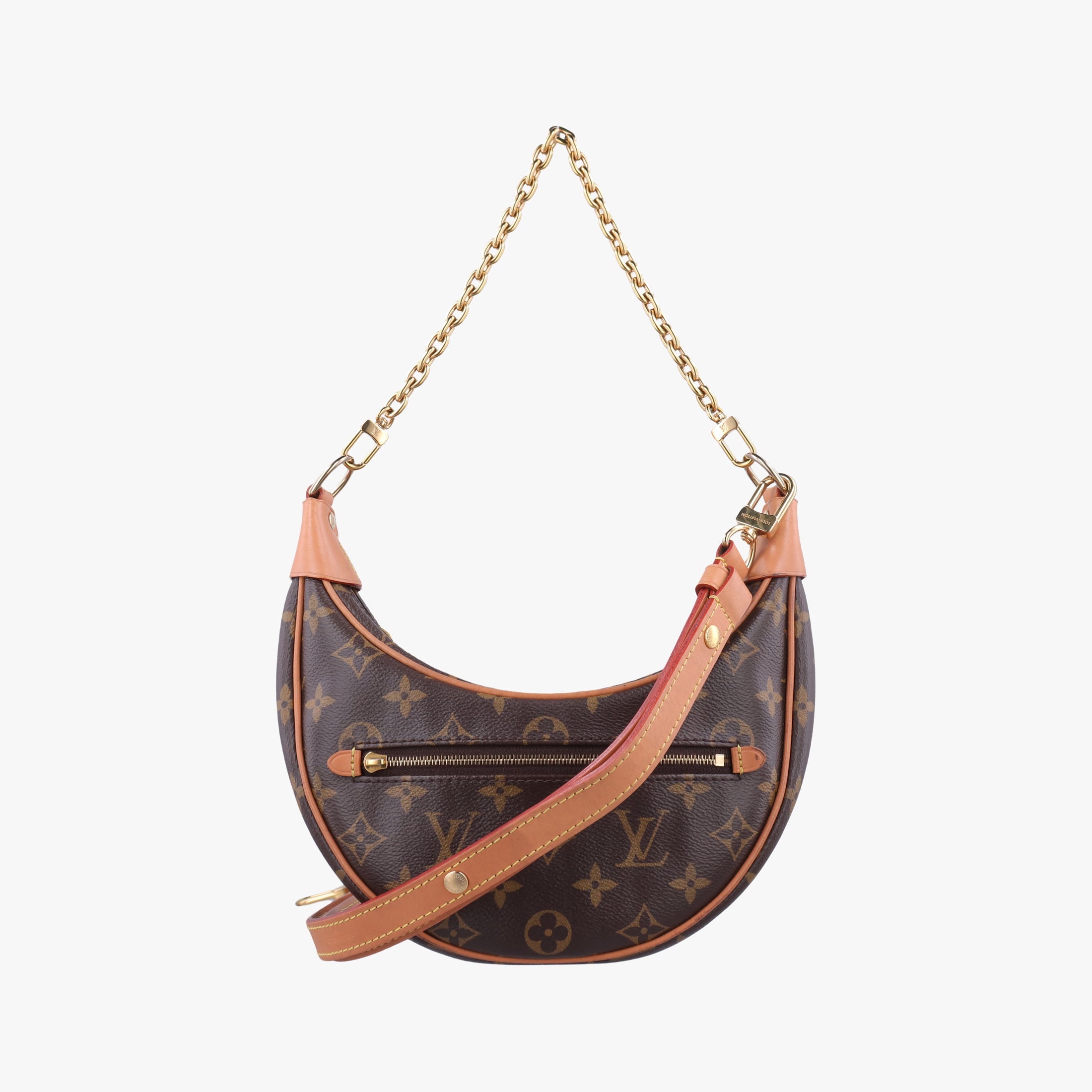 Pre-owned Louis Vuitton LOOP Brown×Beige Monogram Canvas M81098 shoulderbag | stylenewstar