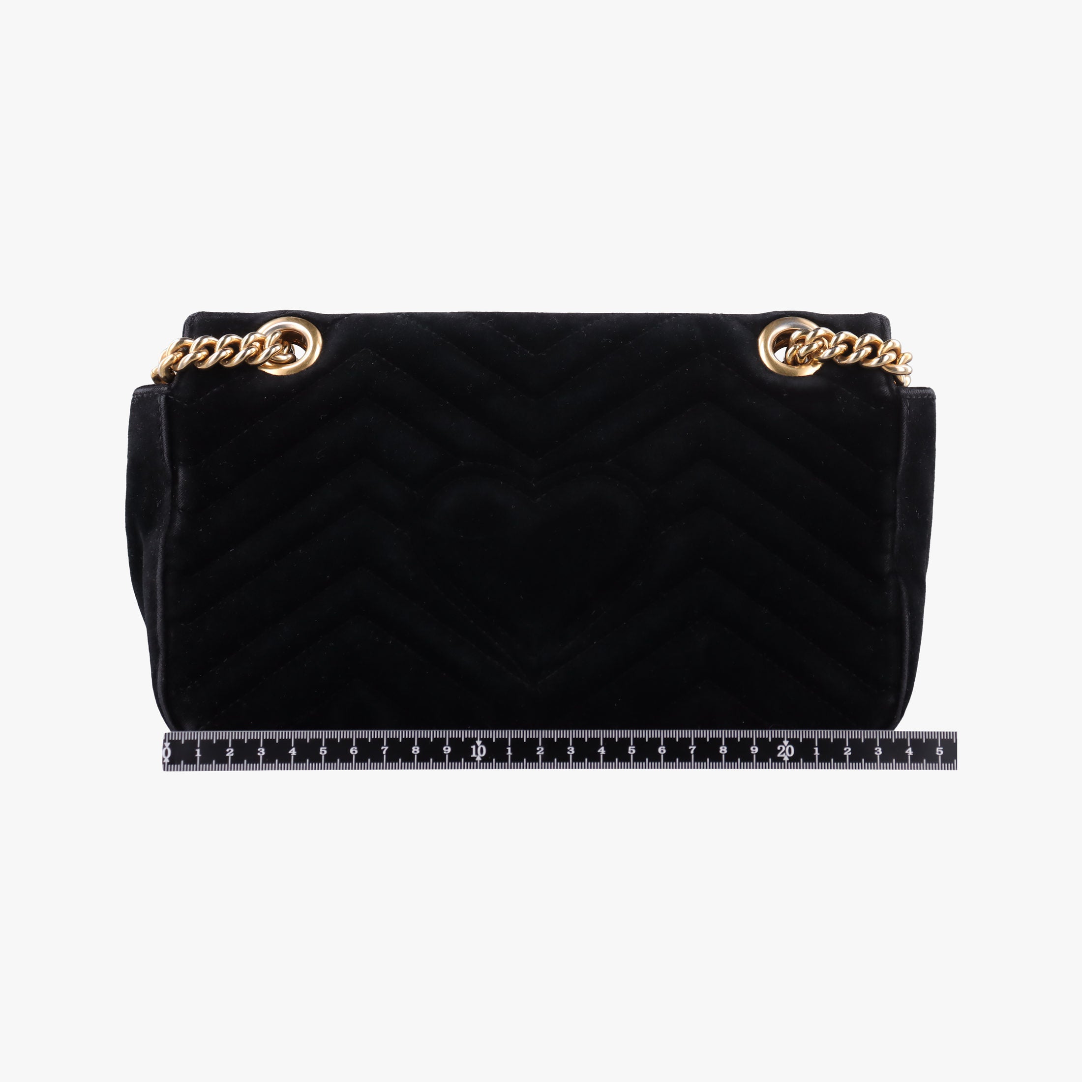 Pre-owned Gucci GG Marmont Black velour 443497 shoulderbag | stylenewstar