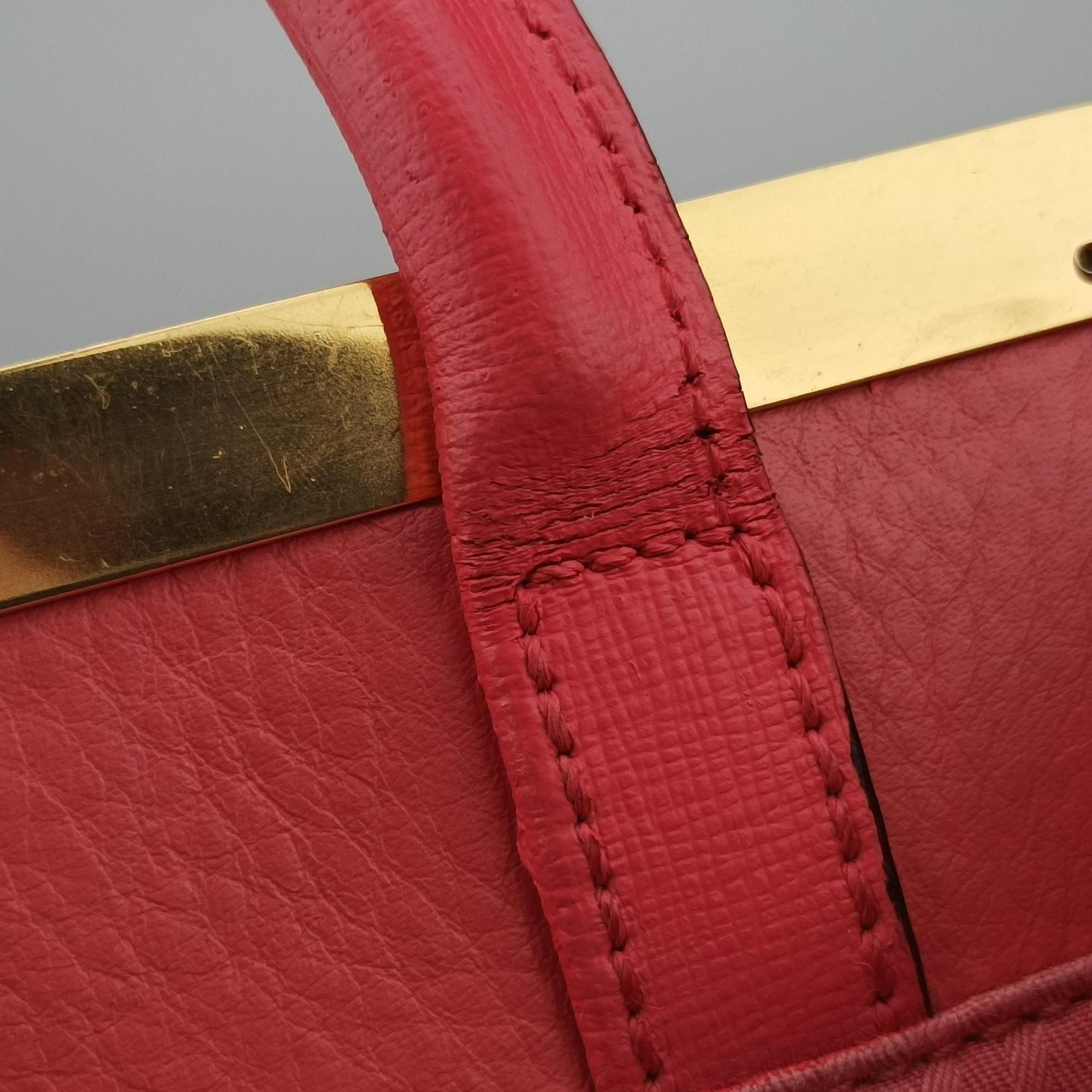 Pre-owned Fendi Petite 2 JOURS Pink Leather 8BH253 shoulderbag | stylenewstar