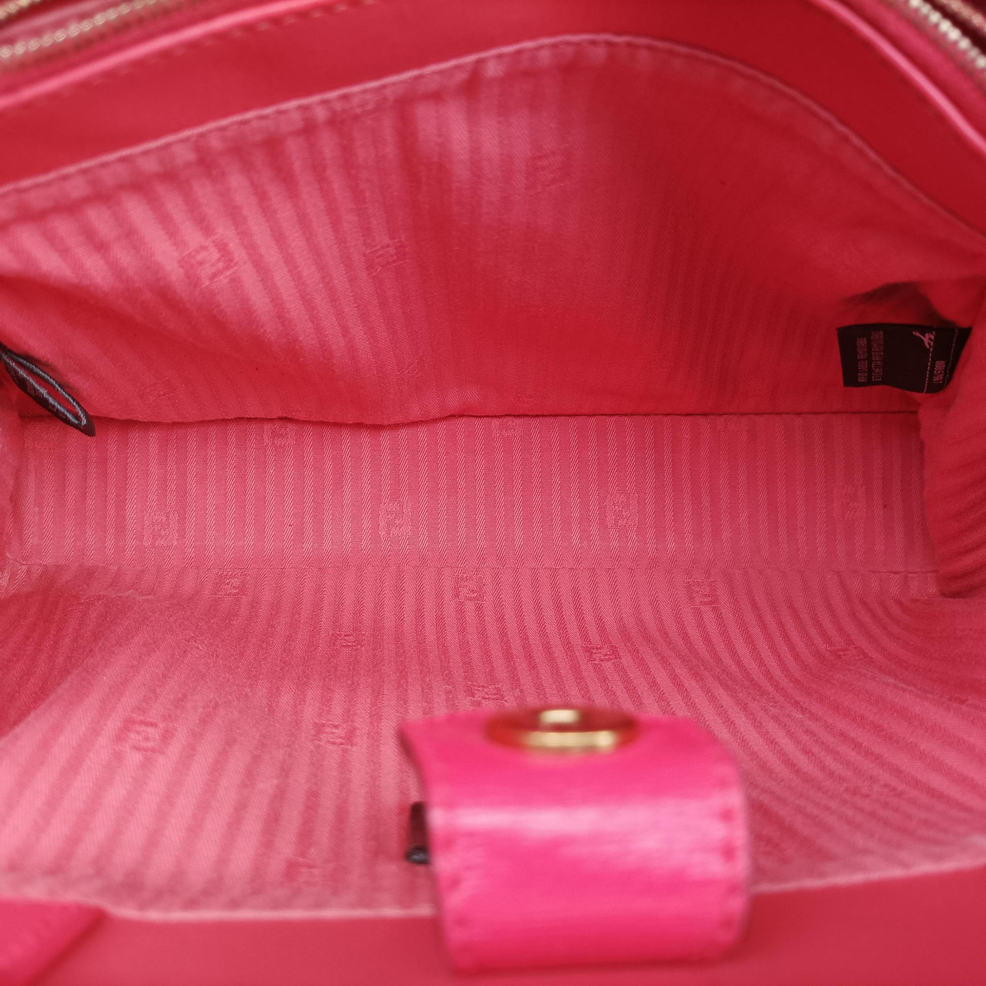 Pre-owned Fendi Petite 2 JOURS Pink Leather 8BH253 shoulderbag | stylenewstar