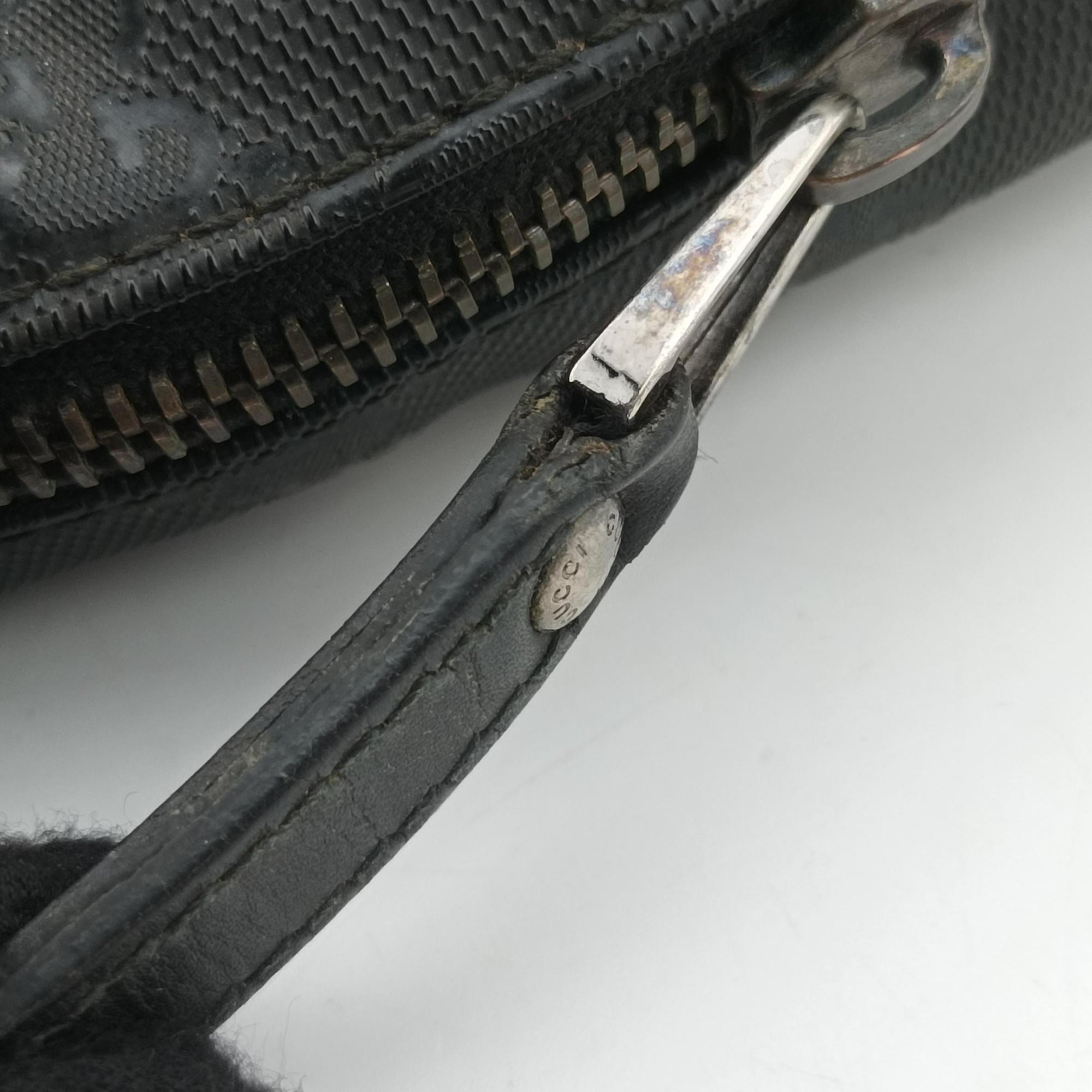 Vintage Gucci GG Imprime Briefcase Black PVC coated canvas 201480 handbag | stylenewstar