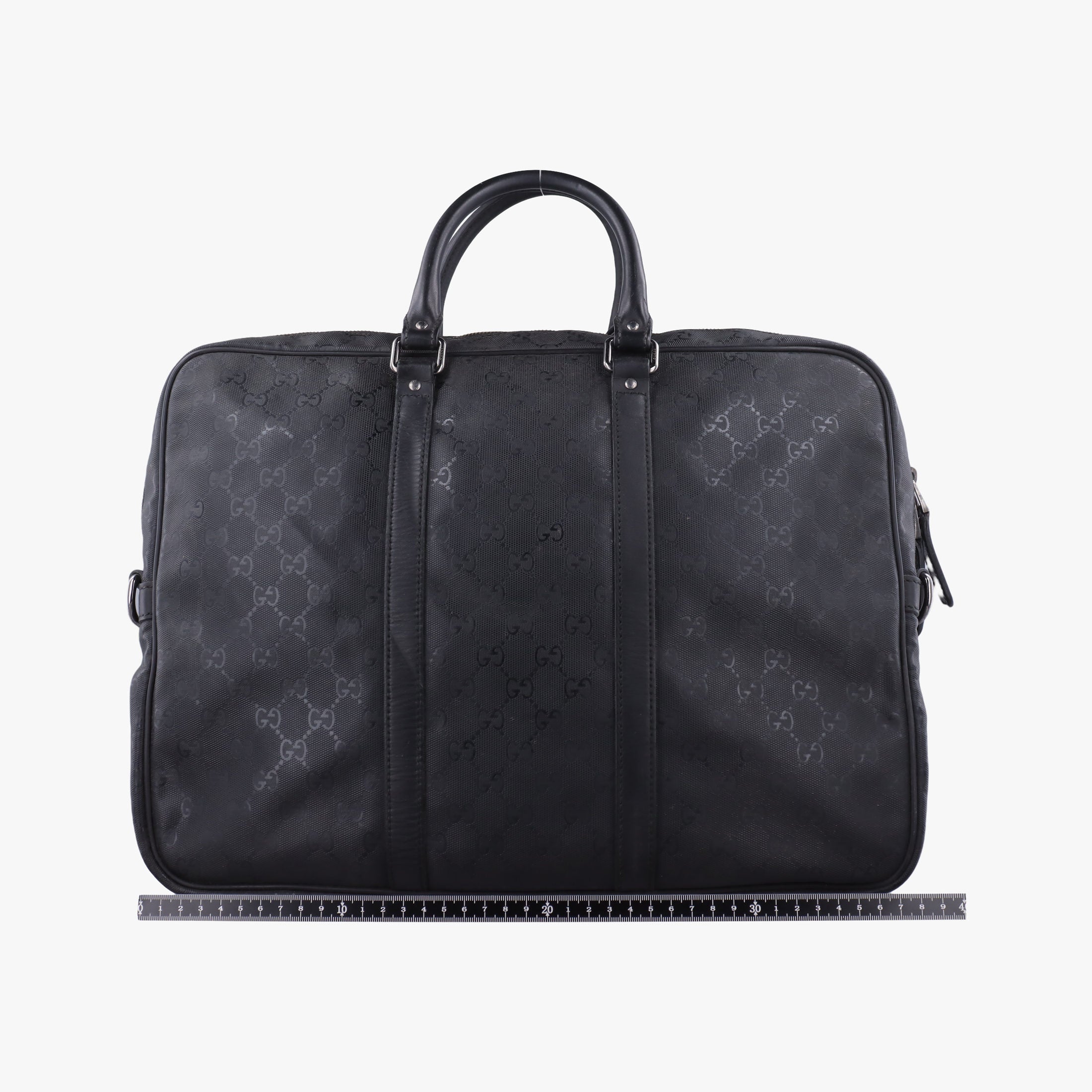 Vintage Gucci GG Imprime Briefcase Black PVC coated canvas 201480 handbag | stylenewstar
