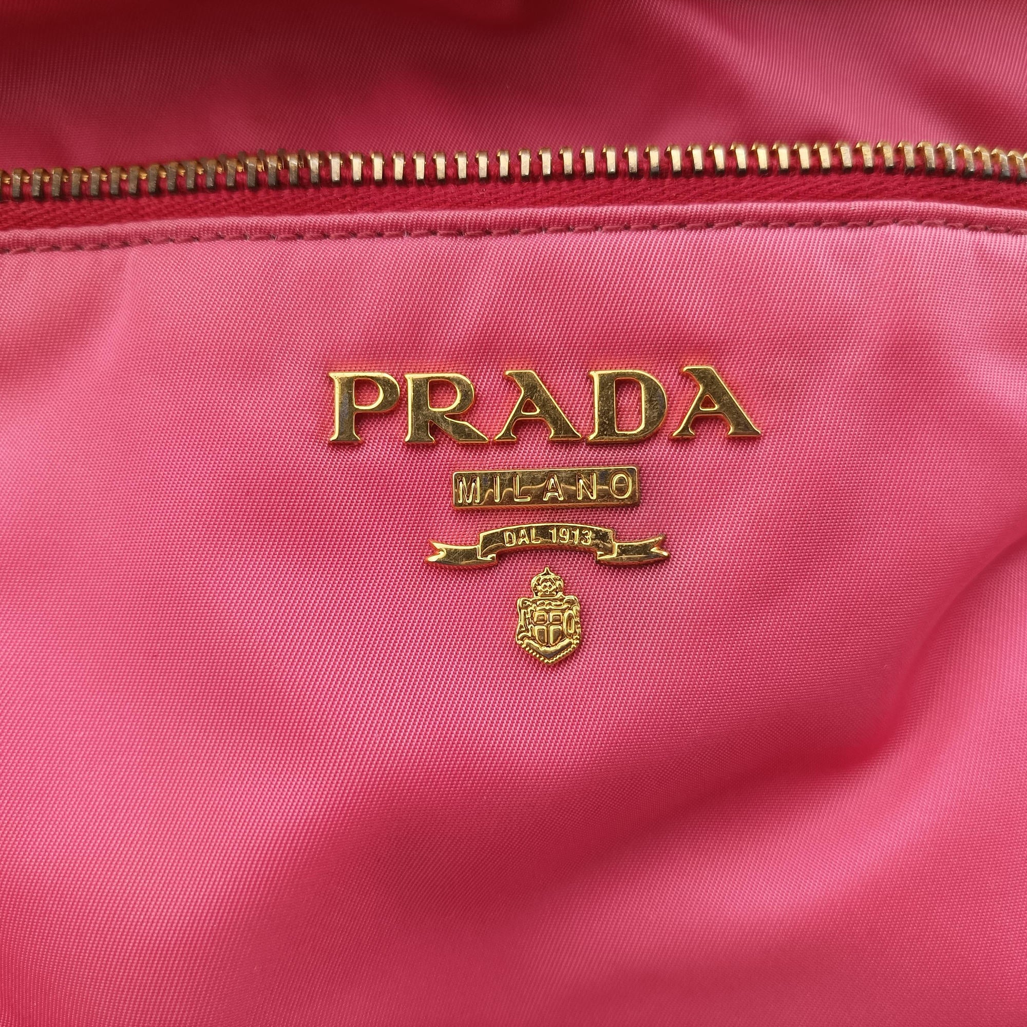 Pre-owned Prada Tessuto Ibisco Nylon × Saffiano Leather BT0689 shoulderbag | stylenewstar