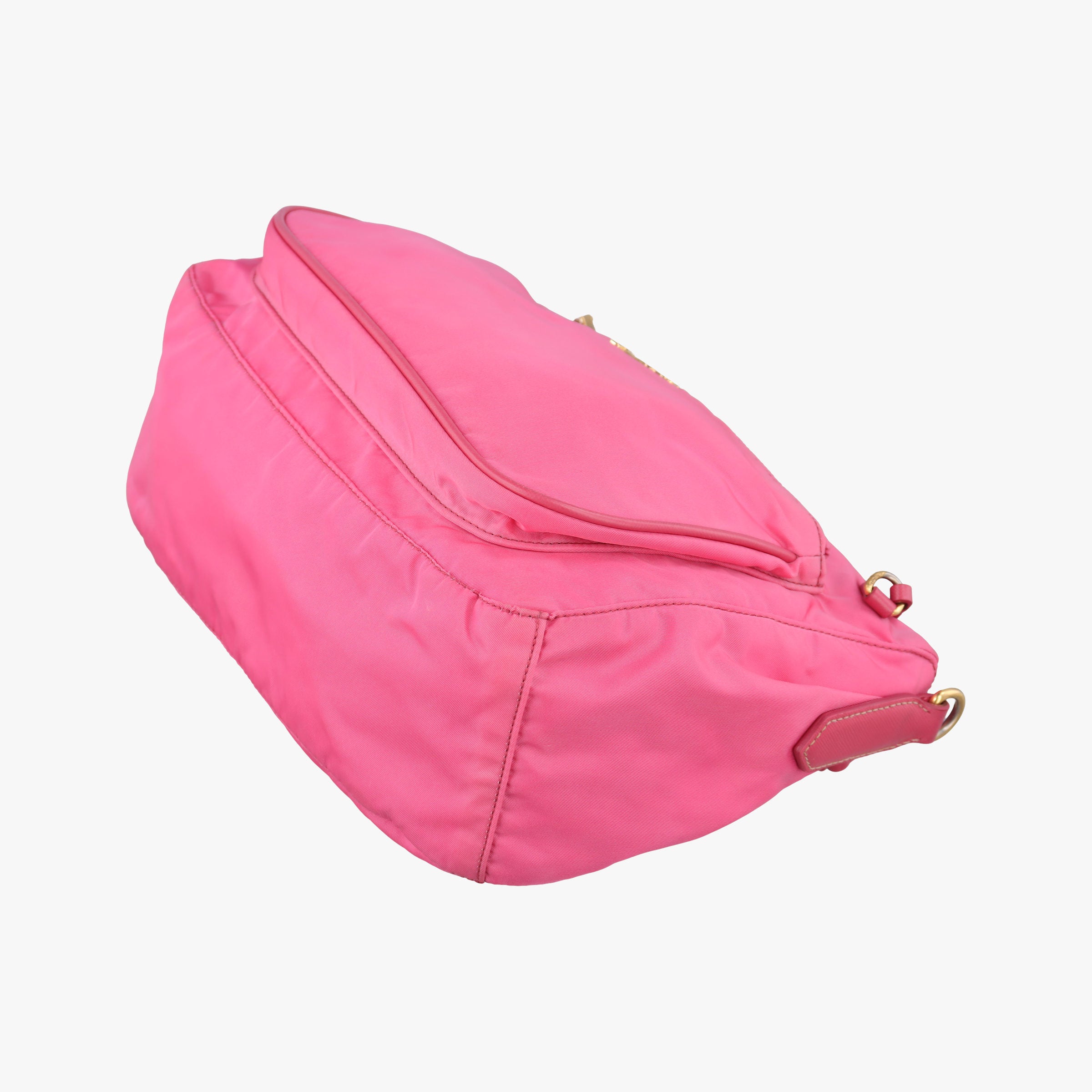 Pre-owned Prada Tessuto Ibisco Nylon × Saffiano Leather BT0689 shoulderbag | stylenewstar