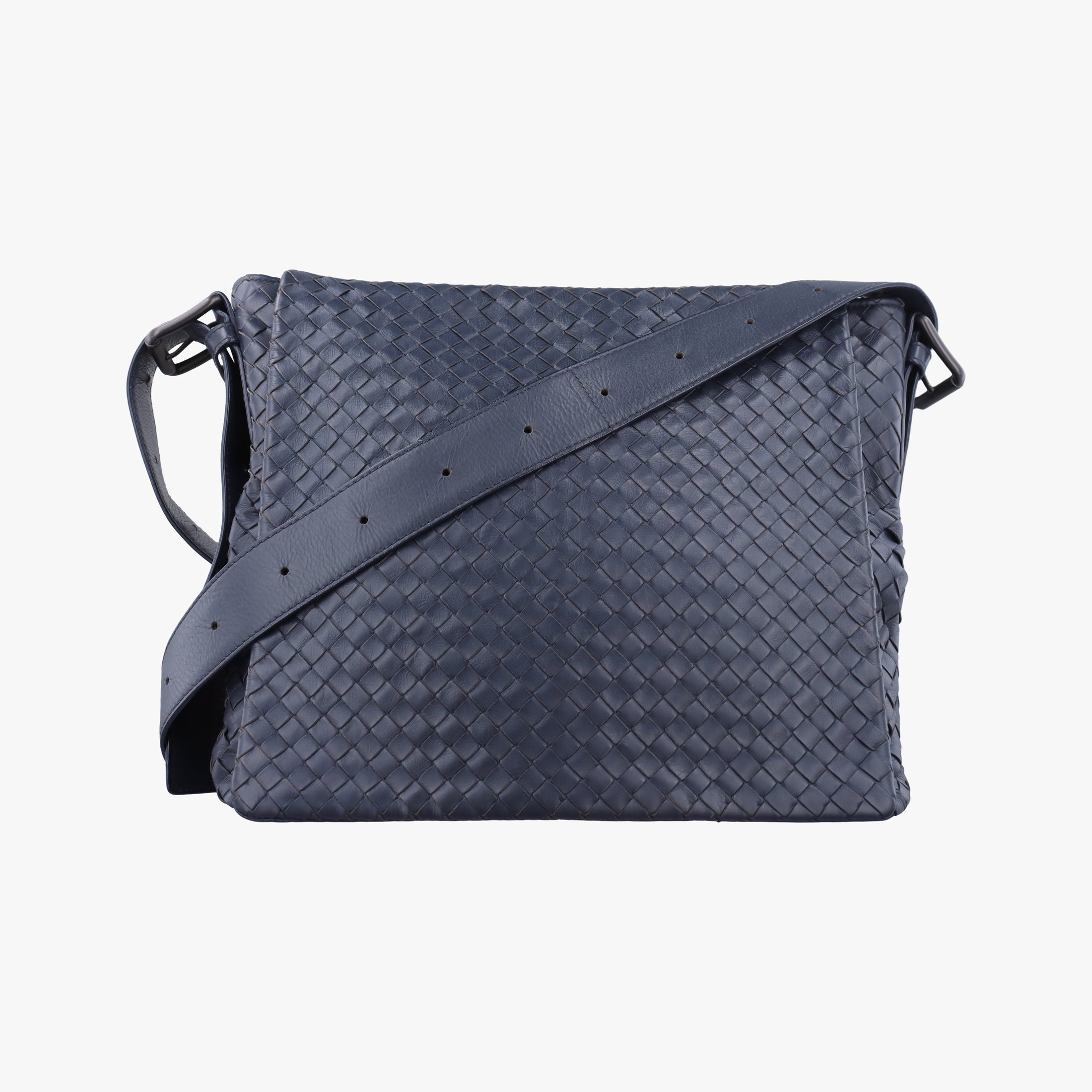 Secondhand Bottega Veneta Intrecciato Navy lambskin  shoulderbag | stylenewstar