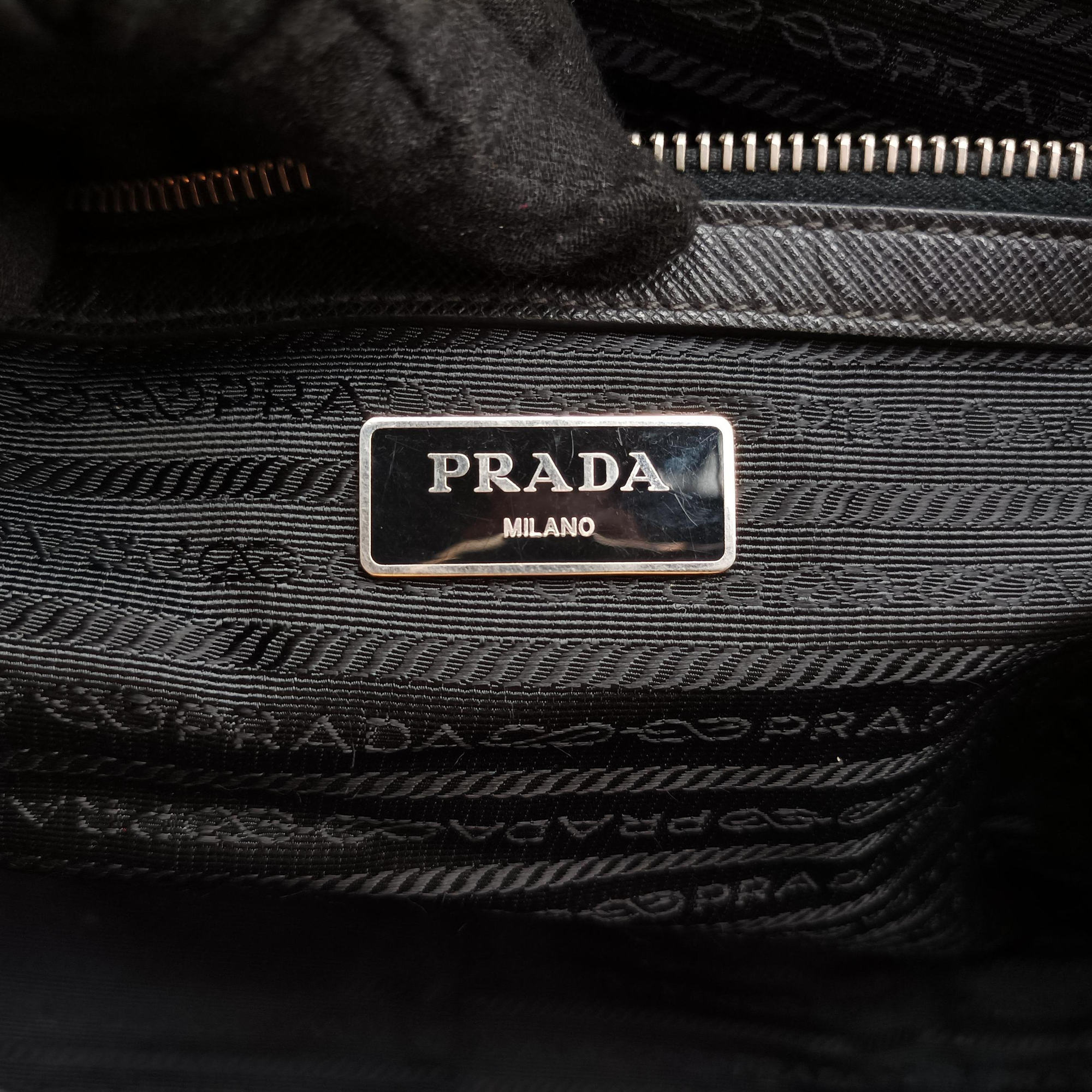 Pre-owned Prada business bag briefcase Black SAFFIANO Leather 2VE363 handbag | stylenewstar