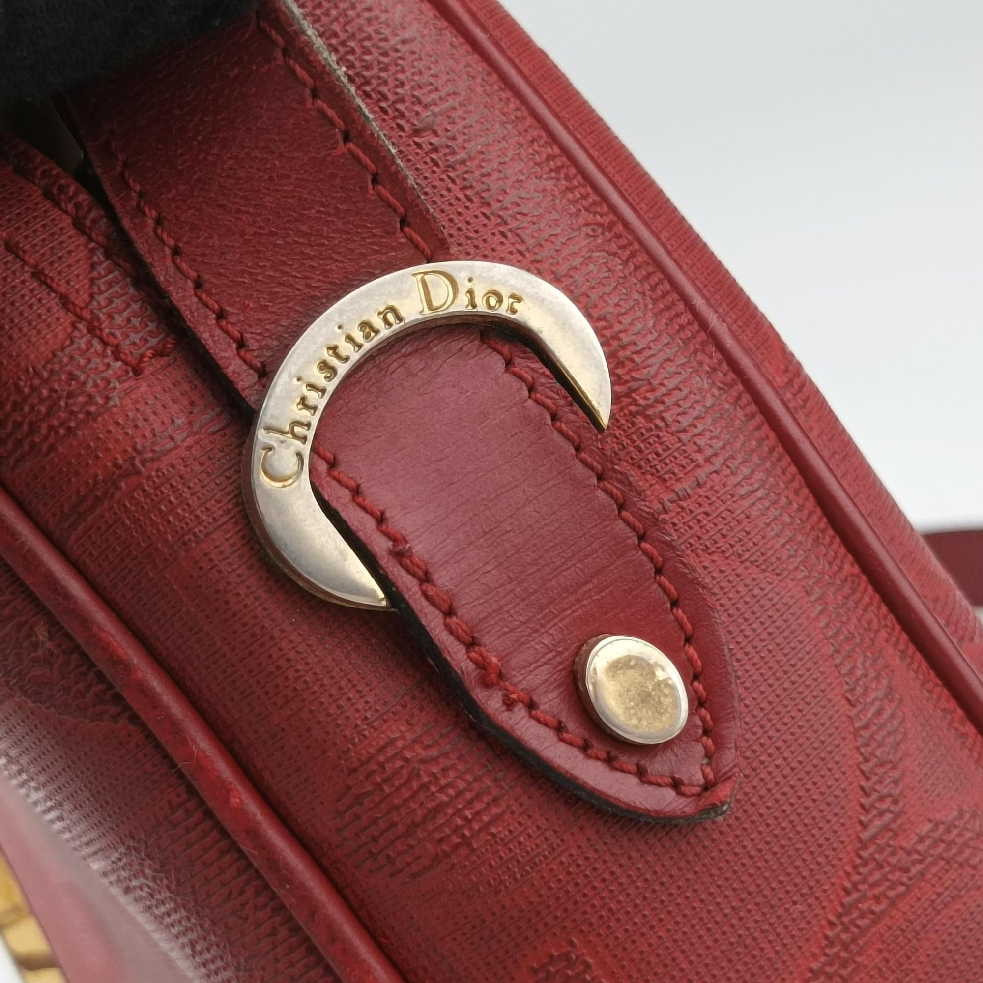 Vintage Christian Dior Malice CD Signature Collection Bordeaux Leather  shoulderbag | stylenewstar