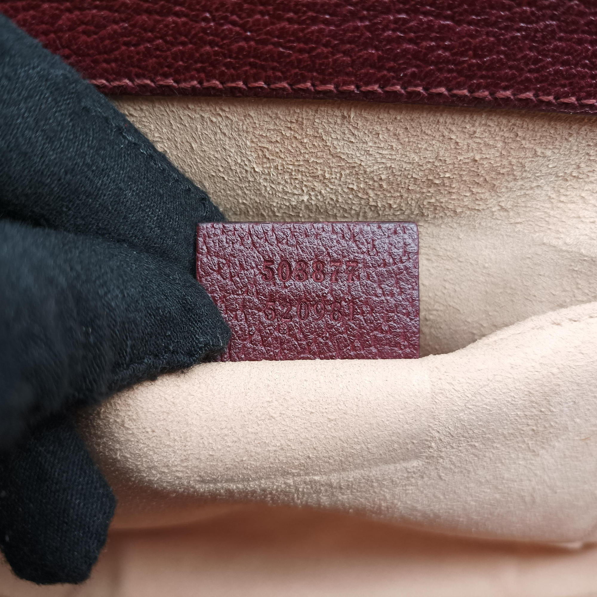 Secondhand Gucci Ophidia Burgundy Leather 503877 shoulderbag | stylenewstar