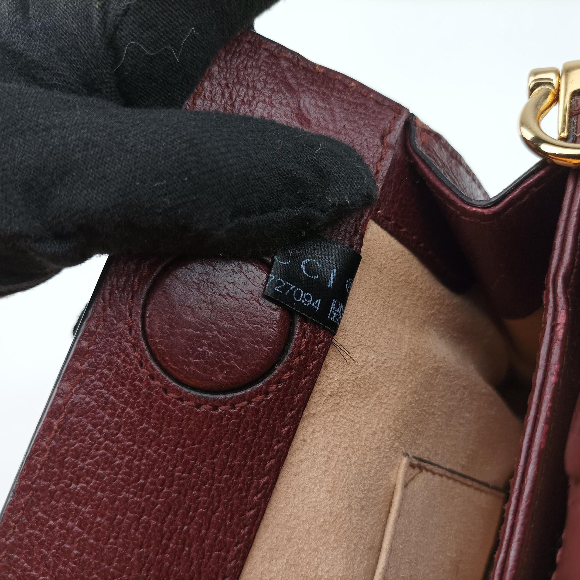 Secondhand Gucci Ophidia Burgundy Leather 503877 shoulderbag | stylenewstar