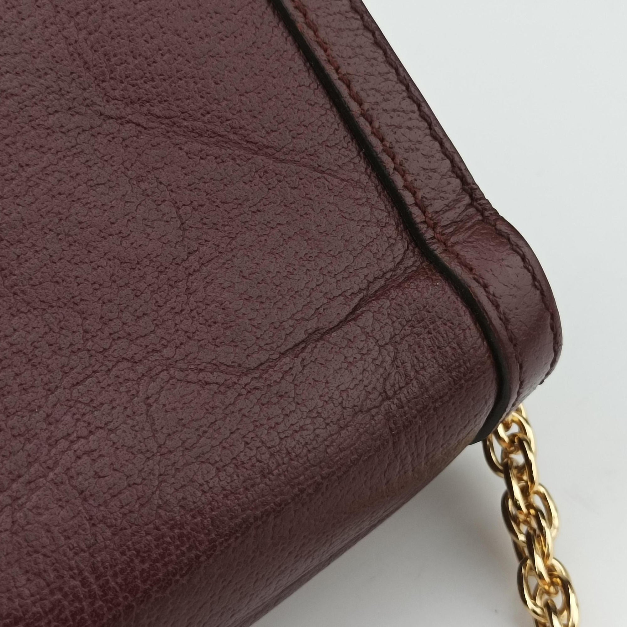 Secondhand Gucci Ophidia Burgundy Leather 503877 shoulderbag | stylenewstar