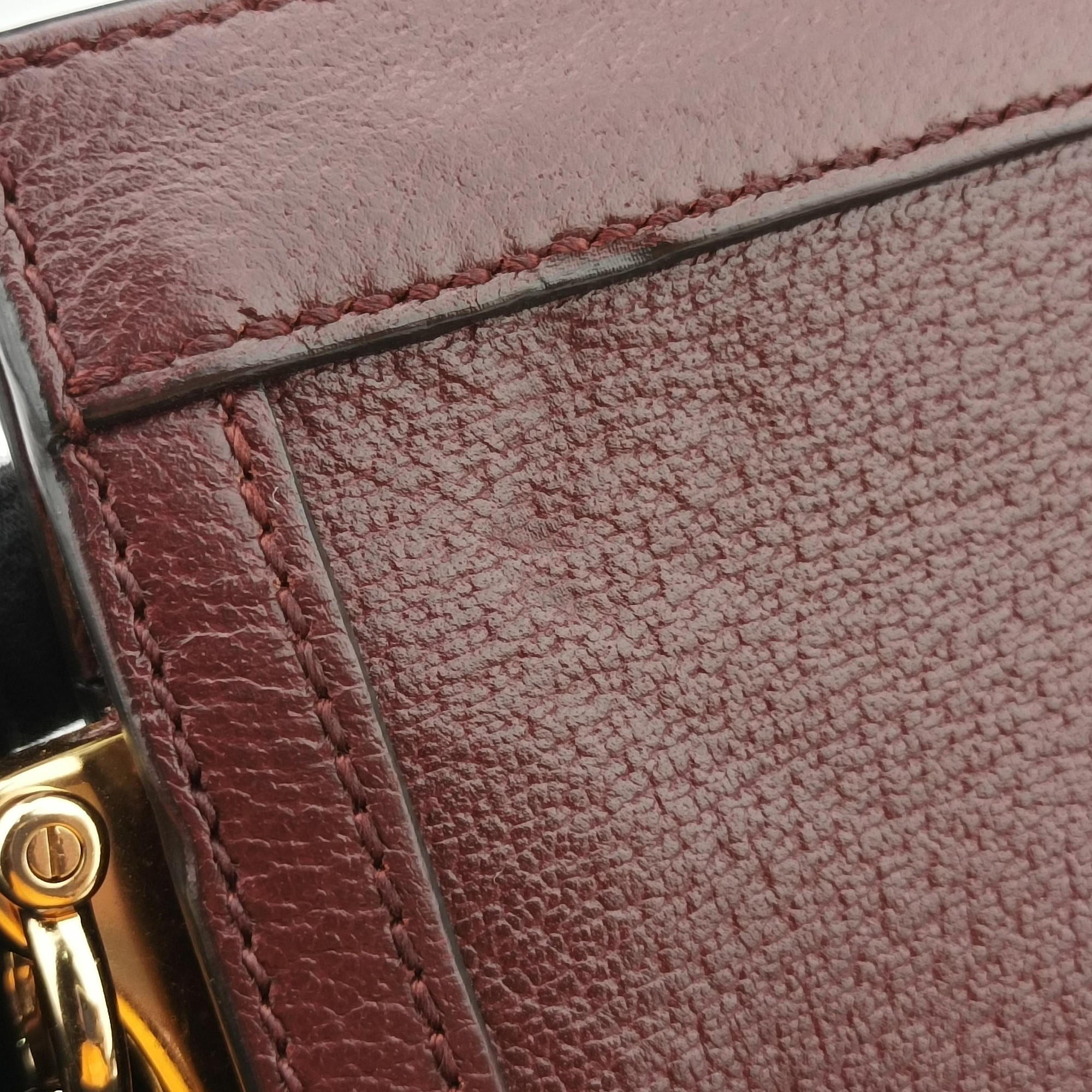 Secondhand Gucci Ophidia Burgundy Leather 503877 shoulderbag | stylenewstar