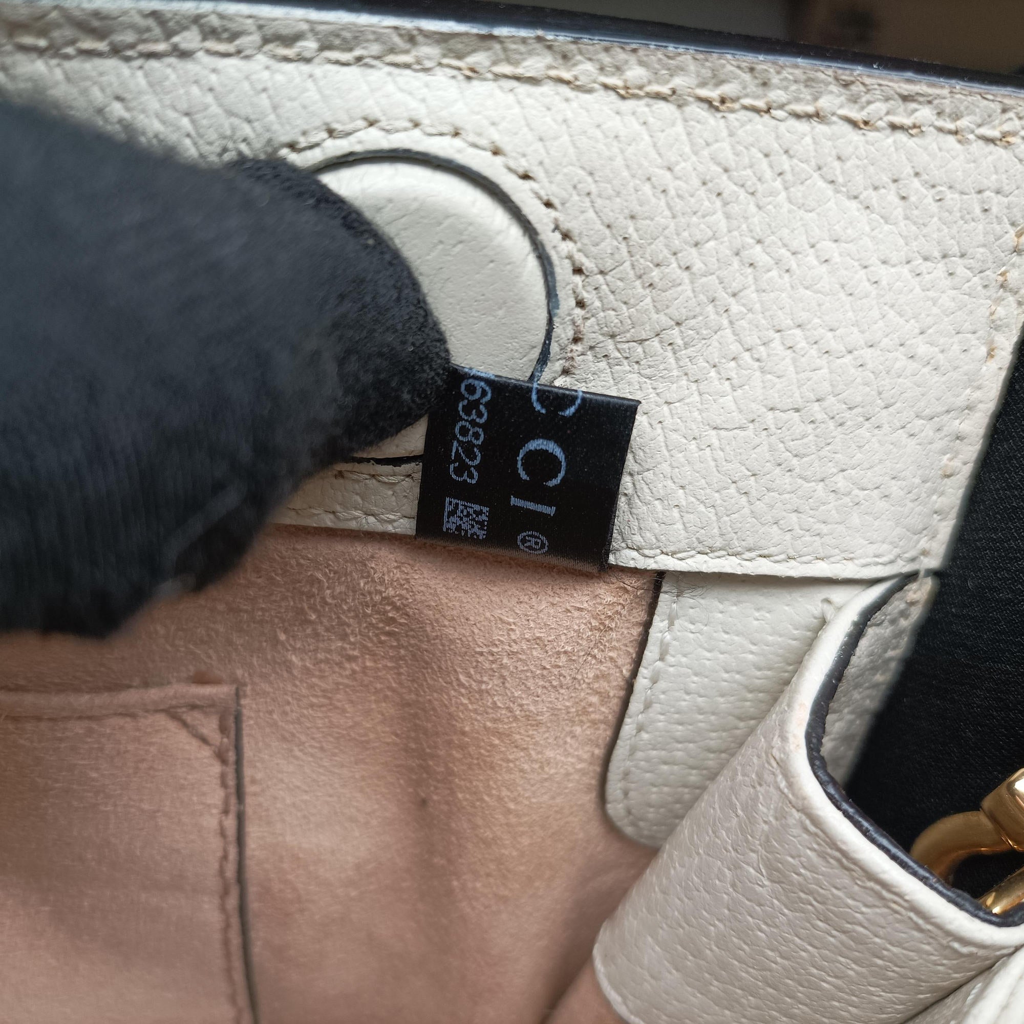 Pre-owned Gucci Ophidia White×Black×red Leather 503877 shoulderbag | stylenewstar