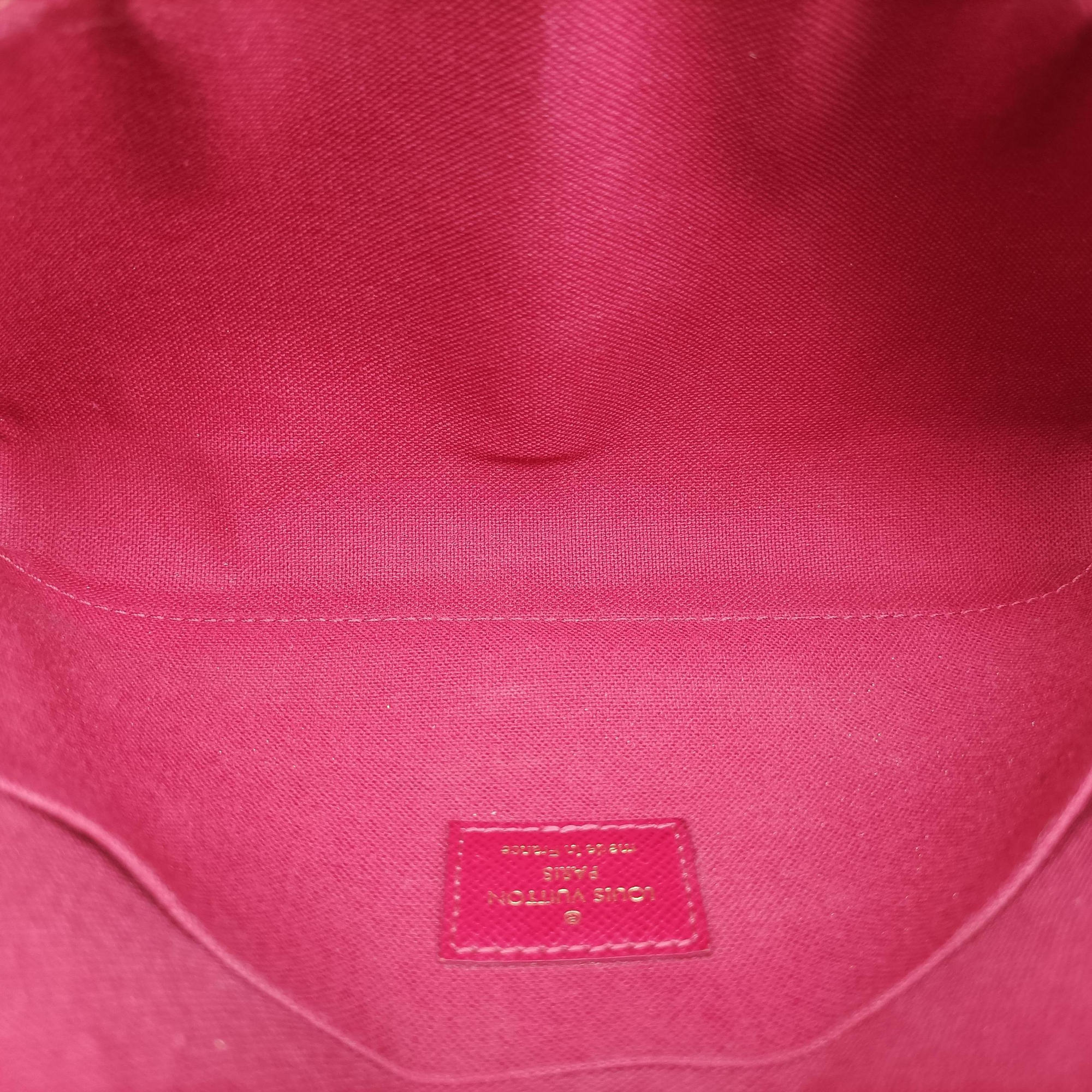 Pre-owned Louis Vuitton Pochette FeLICIE Brown Monogram Canvas M61276 shoulderbag | stylenewstar