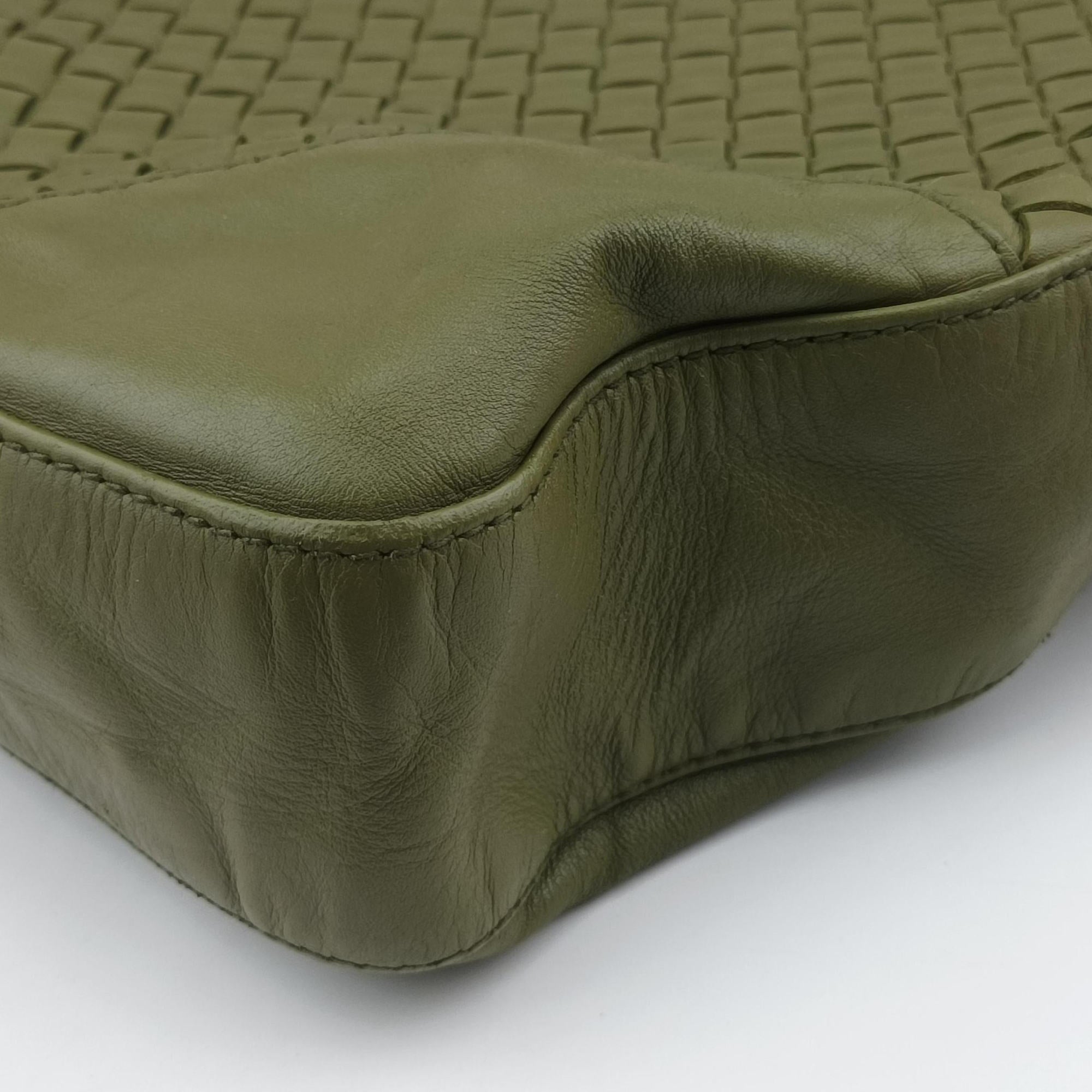 Secondhand Bottega Veneta Intrecciato Shopper Acatl Green lambskin  handbag | stylenewstar