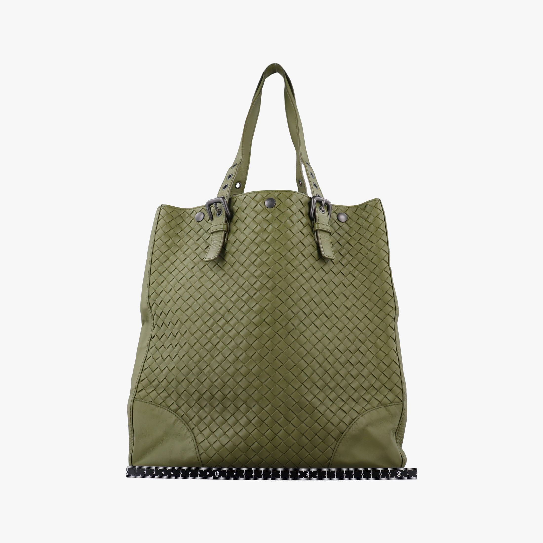 Secondhand Bottega Veneta Intrecciato Shopper Acatl Green lambskin  handbag | stylenewstar
