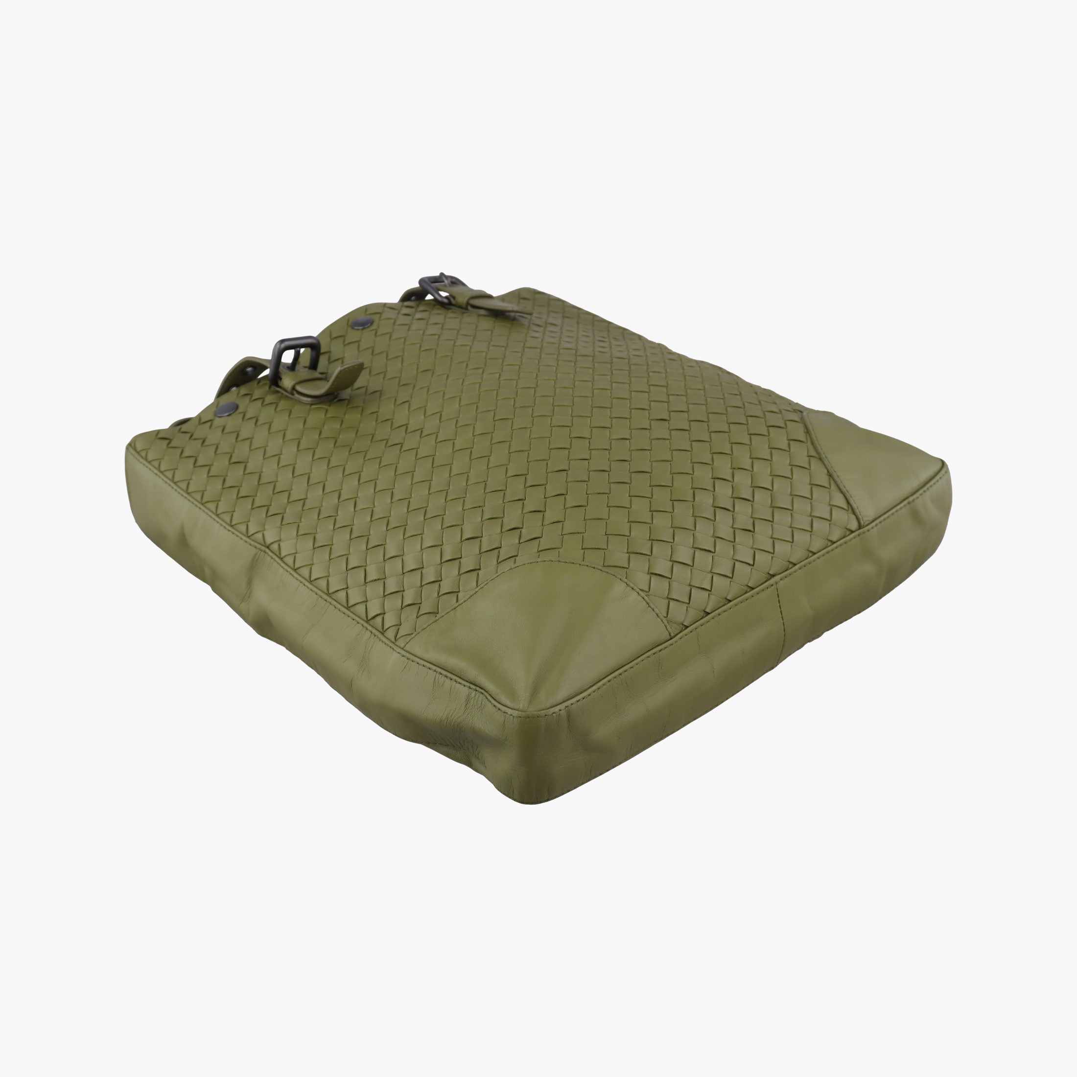 Secondhand Bottega Veneta Intrecciato Shopper Acatl Green lambskin  handbag | stylenewstar