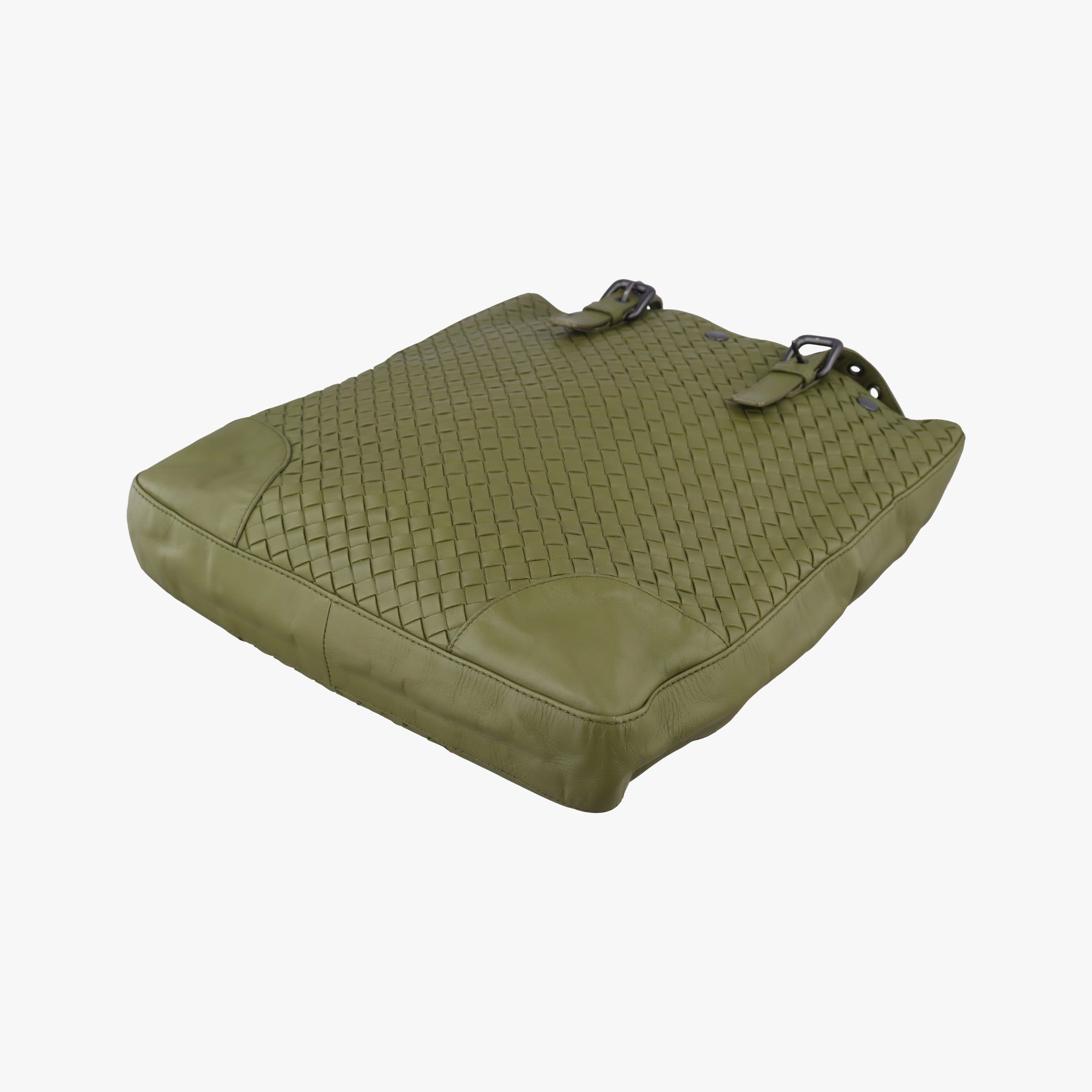 Secondhand Bottega Veneta Intrecciato Shopper Acatl Green lambskin  handbag | stylenewstar