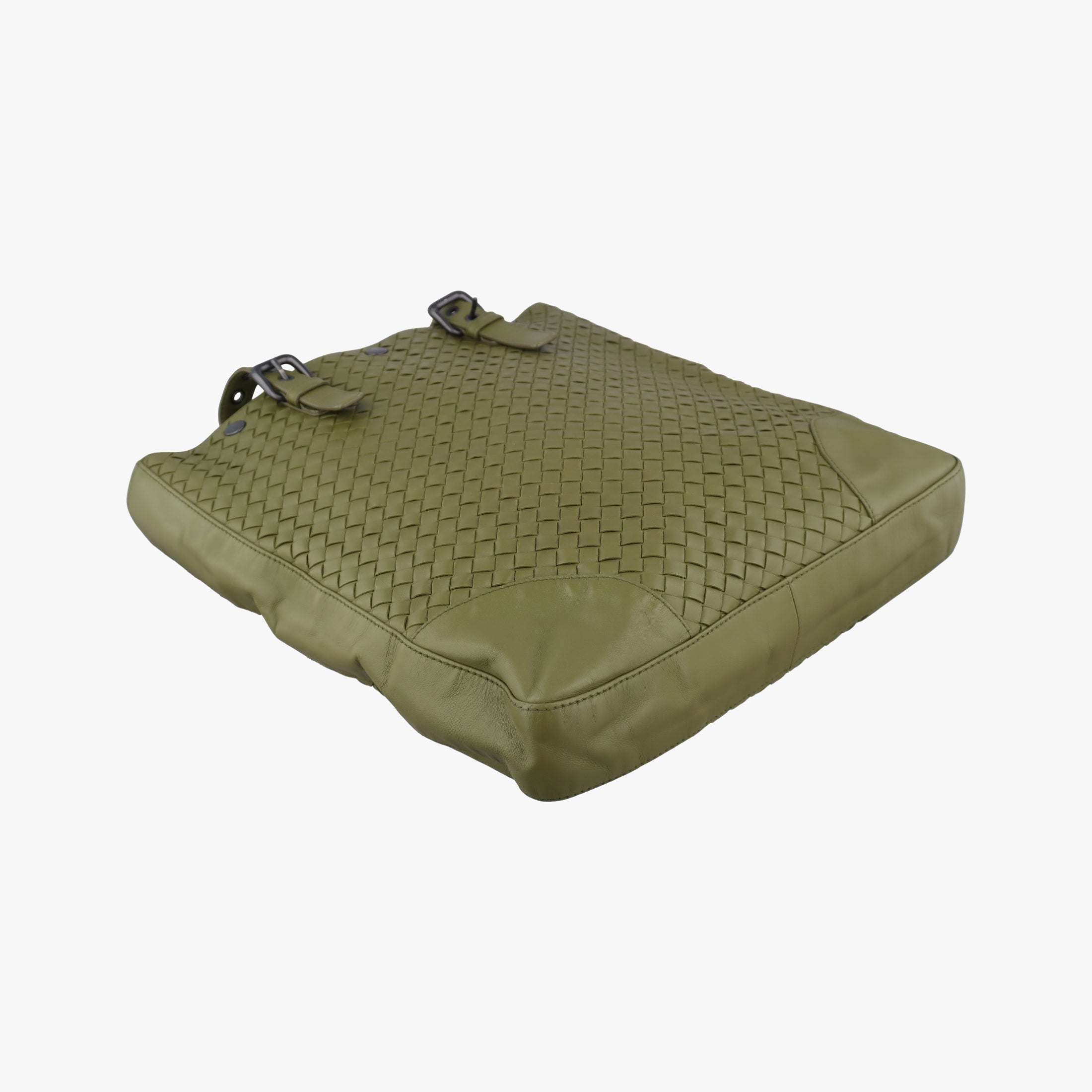 Secondhand Bottega Veneta Intrecciato Shopper Acatl Green lambskin  handbag | stylenewstar