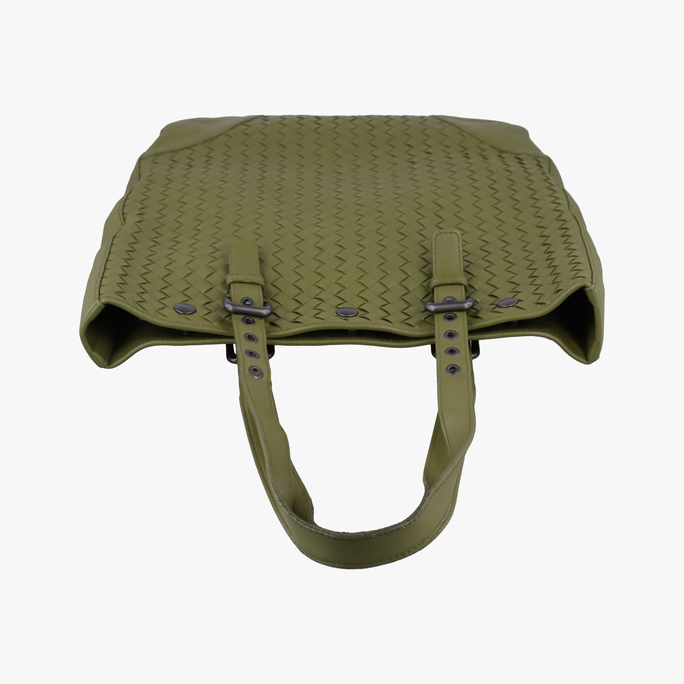 Secondhand Bottega Veneta Intrecciato Shopper Acatl Green lambskin  handbag | stylenewstar