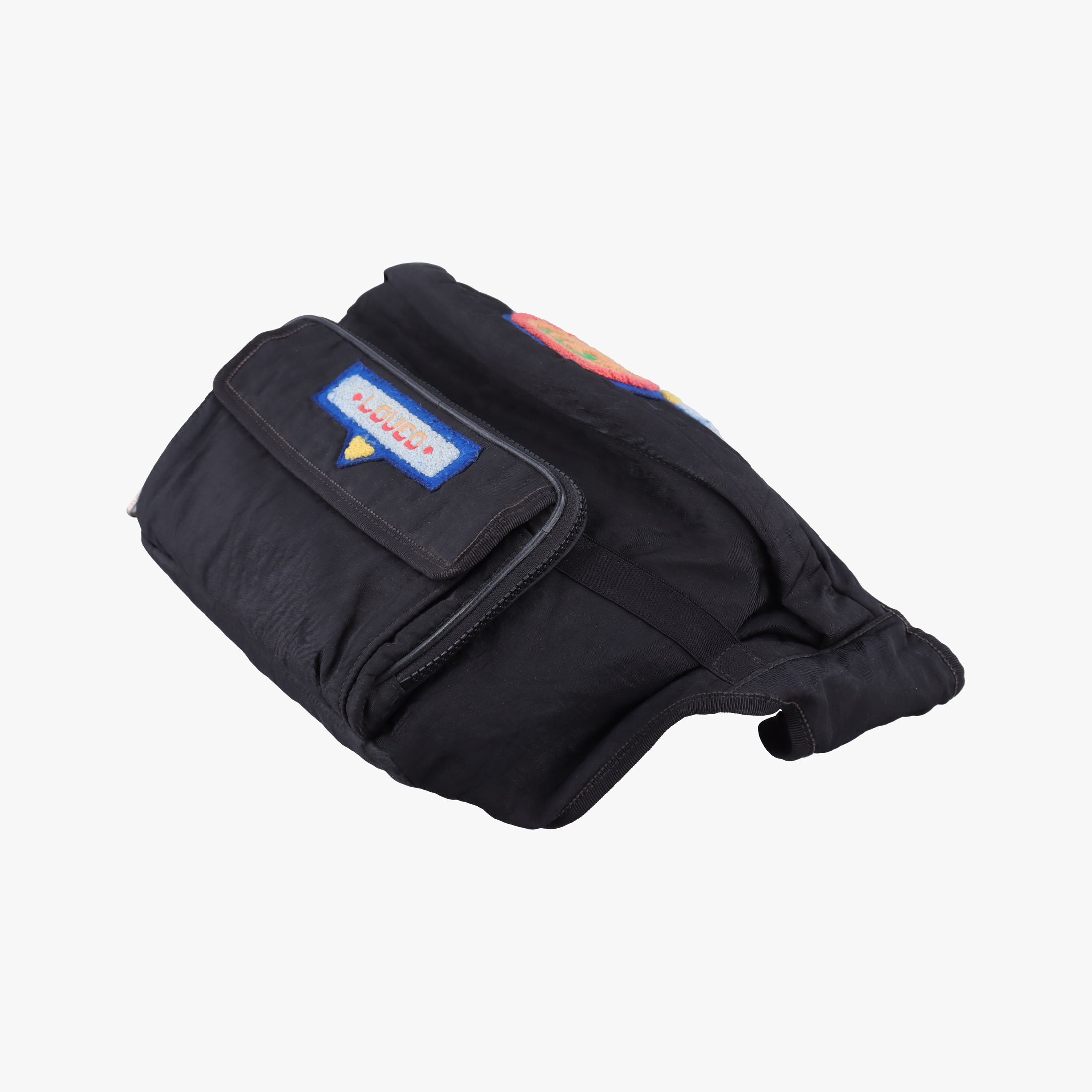 Vintage Gucci 80s Patch Black Nylon 536842 bum bag/waist bag | stylenewstar