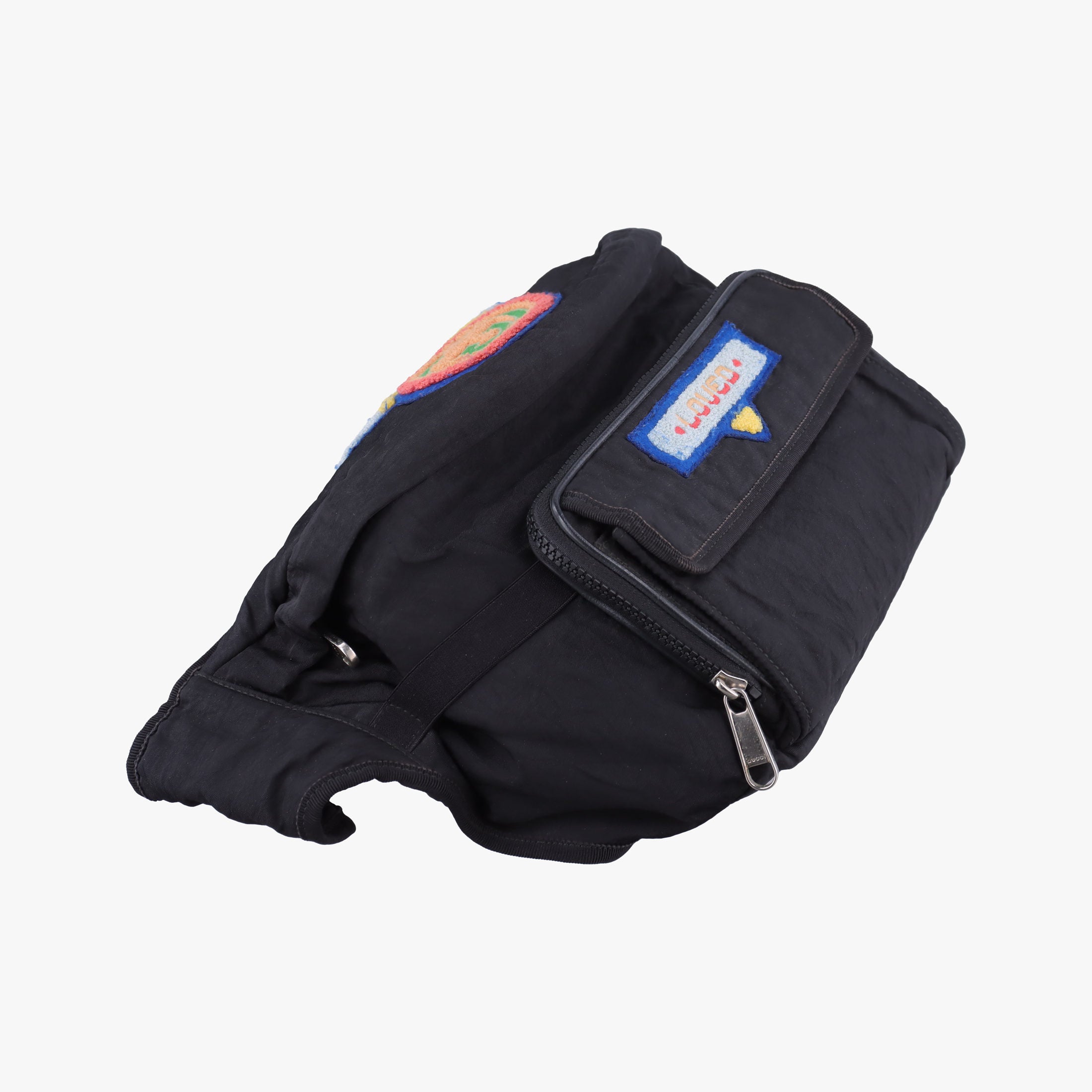 Vintage Gucci 80s Patch Black Nylon 536842 bum bag/waist bag | stylenewstar