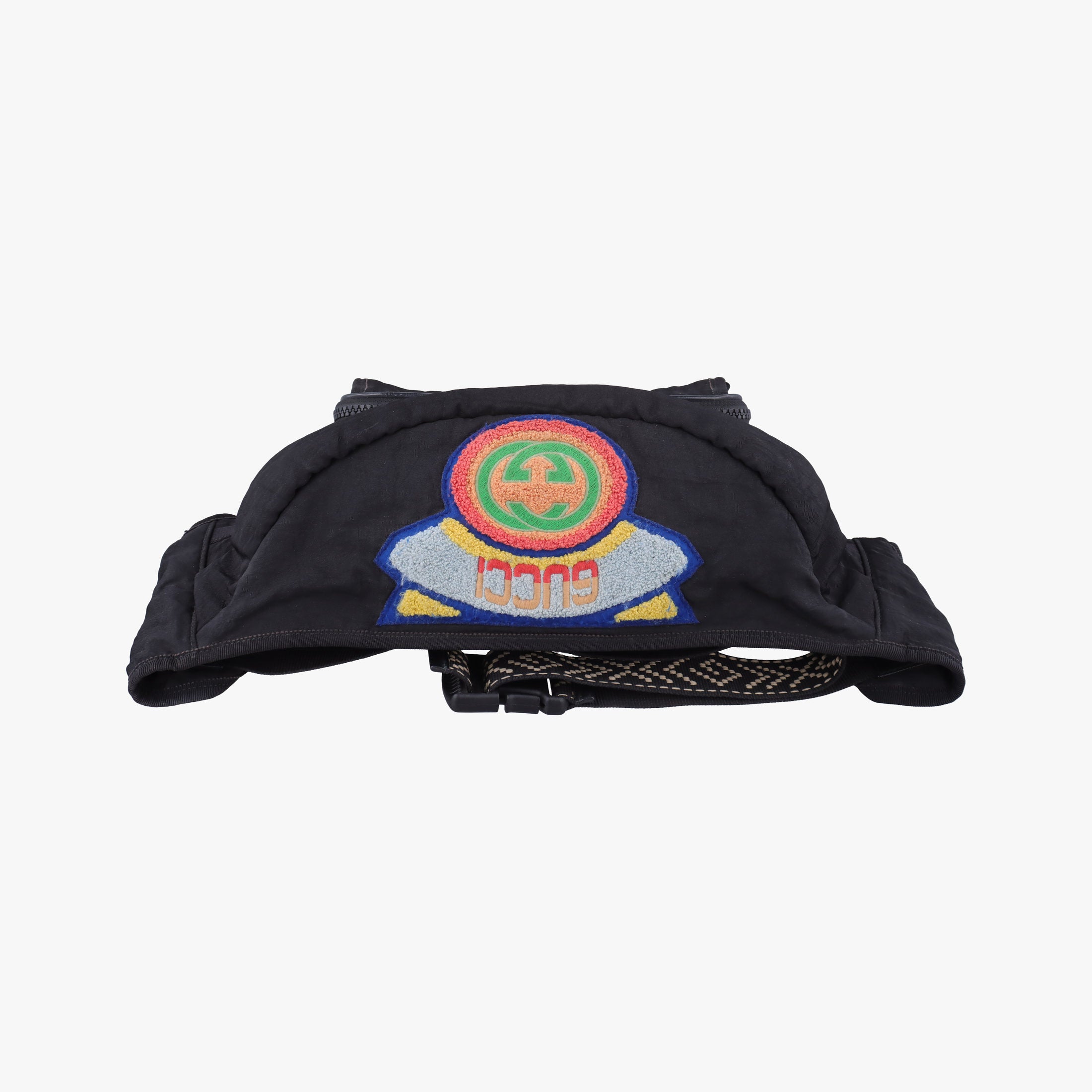 Vintage Gucci 80s Patch Black Nylon 536842 bum bag/waist bag | stylenewstar