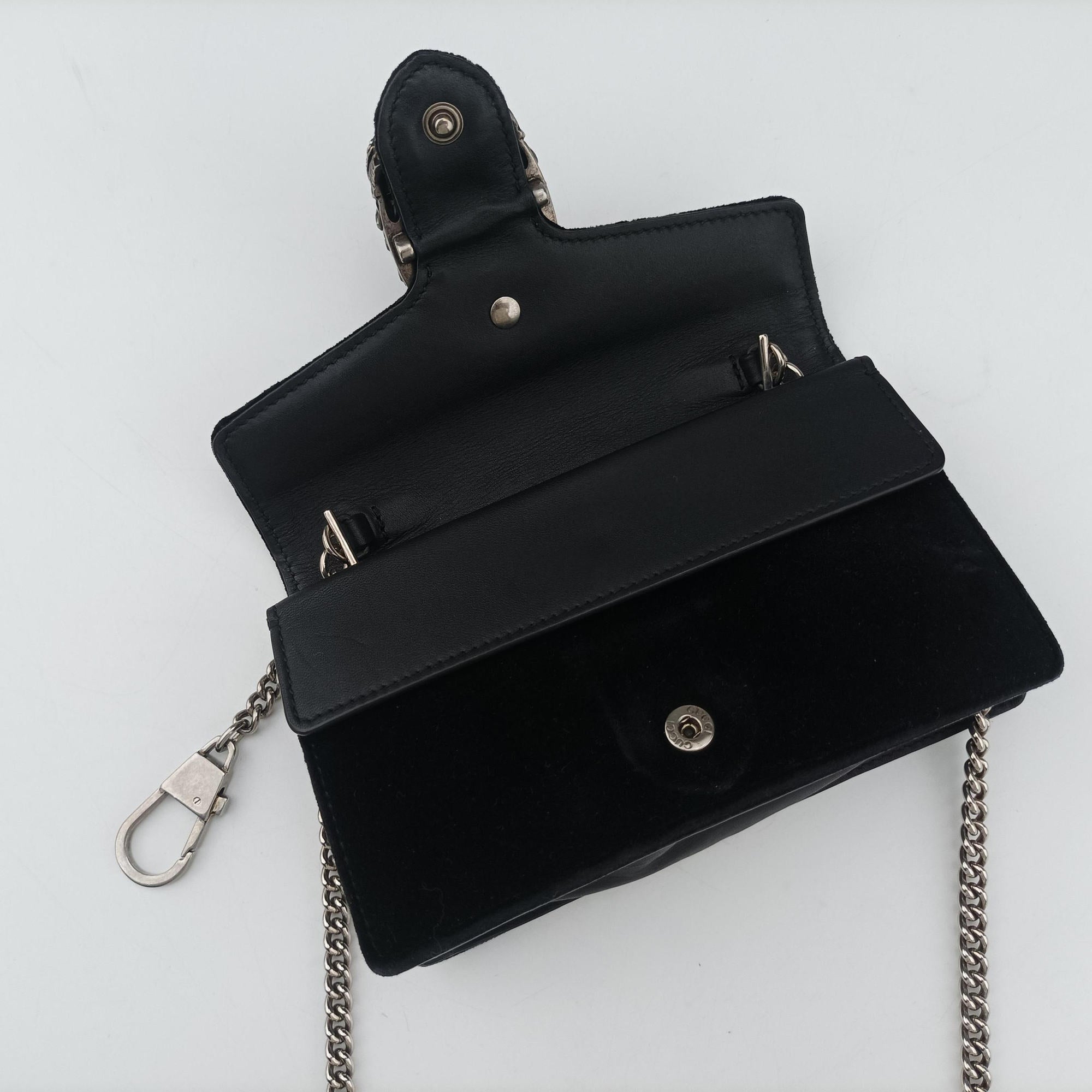 Vintage Gucci Dionysus Black velour×Leather 476432 shoulderbag | stylenewstar